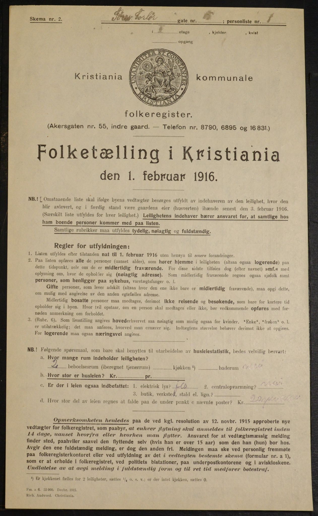 OBA, Kommunal folketelling 1.2.1916 for Kristiania, 1916, s. 102217