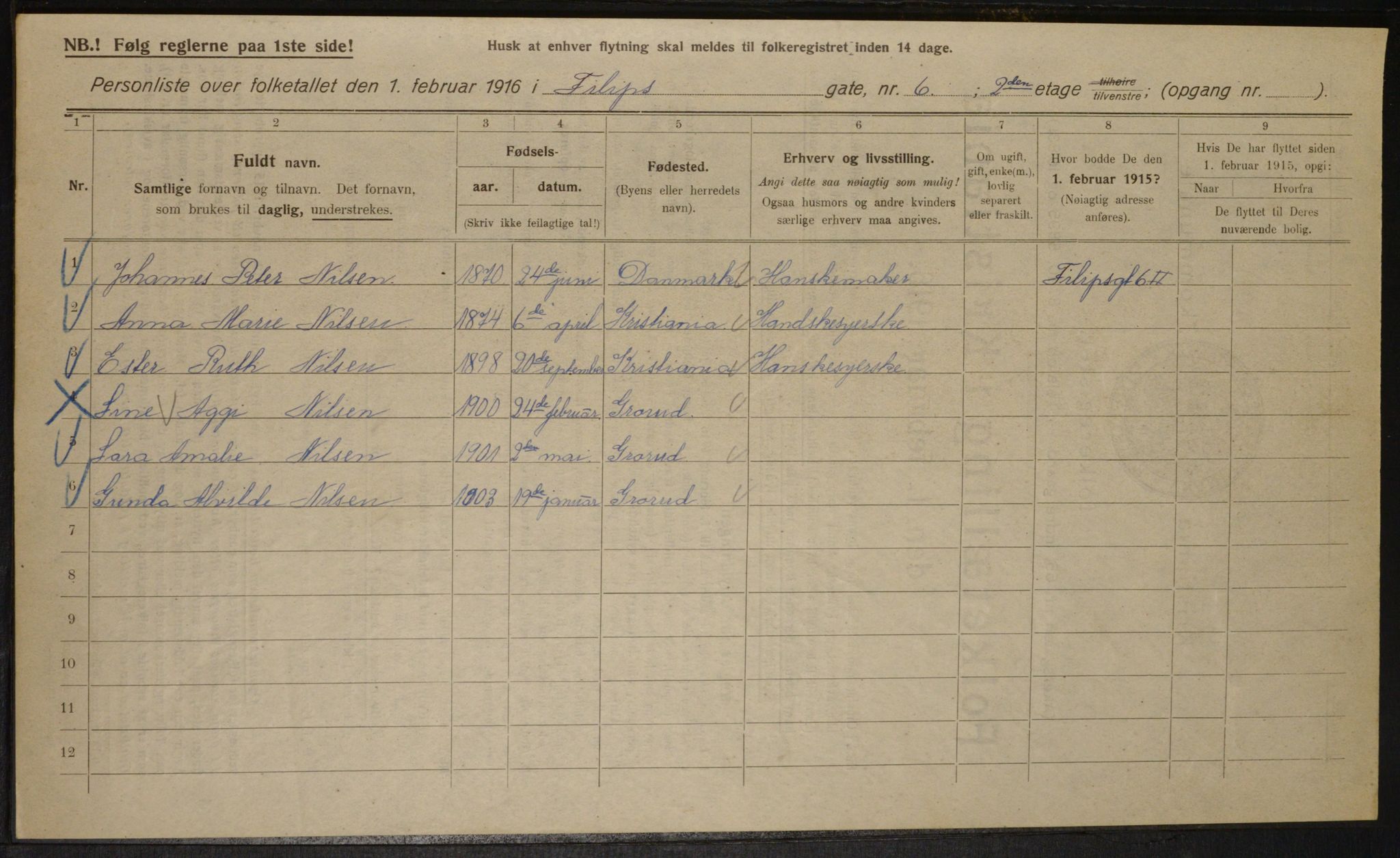 OBA, Kommunal folketelling 1.2.1916 for Kristiania, 1916, s. 24647