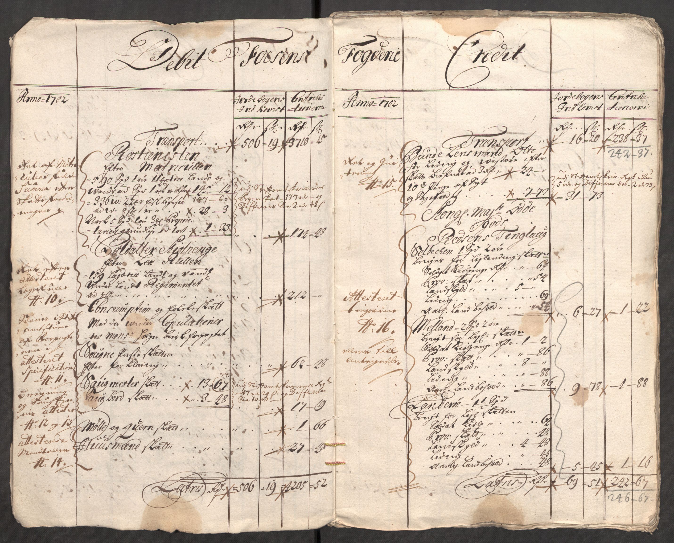 Rentekammeret inntil 1814, Reviderte regnskaper, Fogderegnskap, RA/EA-4092/R57/L3855: Fogderegnskap Fosen, 1702-1703, s. 7