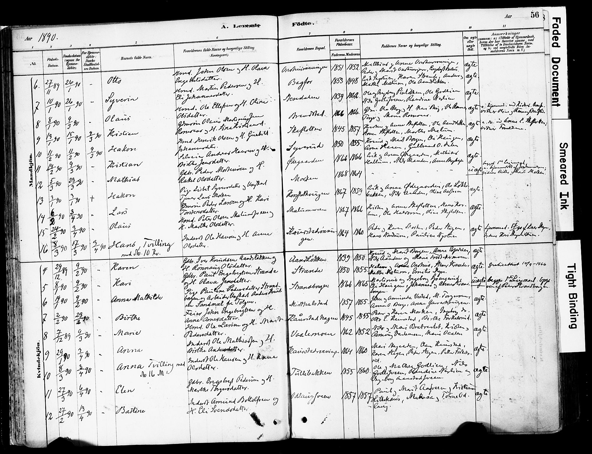 Ringebu prestekontor, AV/SAH-PREST-082/H/Ha/Haa/L0008: Ministerialbok nr. 8, 1878-1898, s. 56