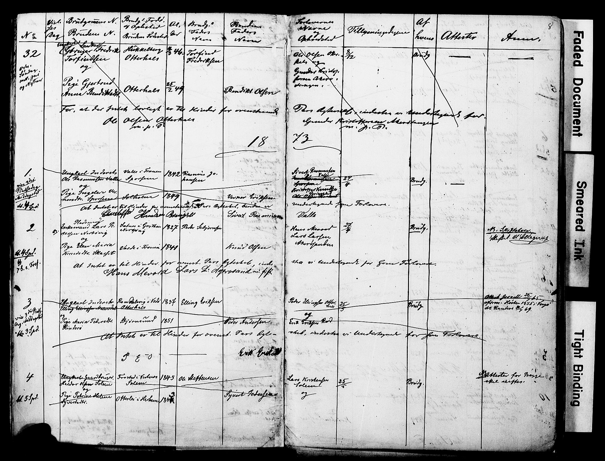 Ministerialprotokoller, klokkerbøker og fødselsregistre - Møre og Romsdal, SAT/A-1454/560/L0722: Lysningsprotokoll nr. 560A06, 1871-1883, s. 8