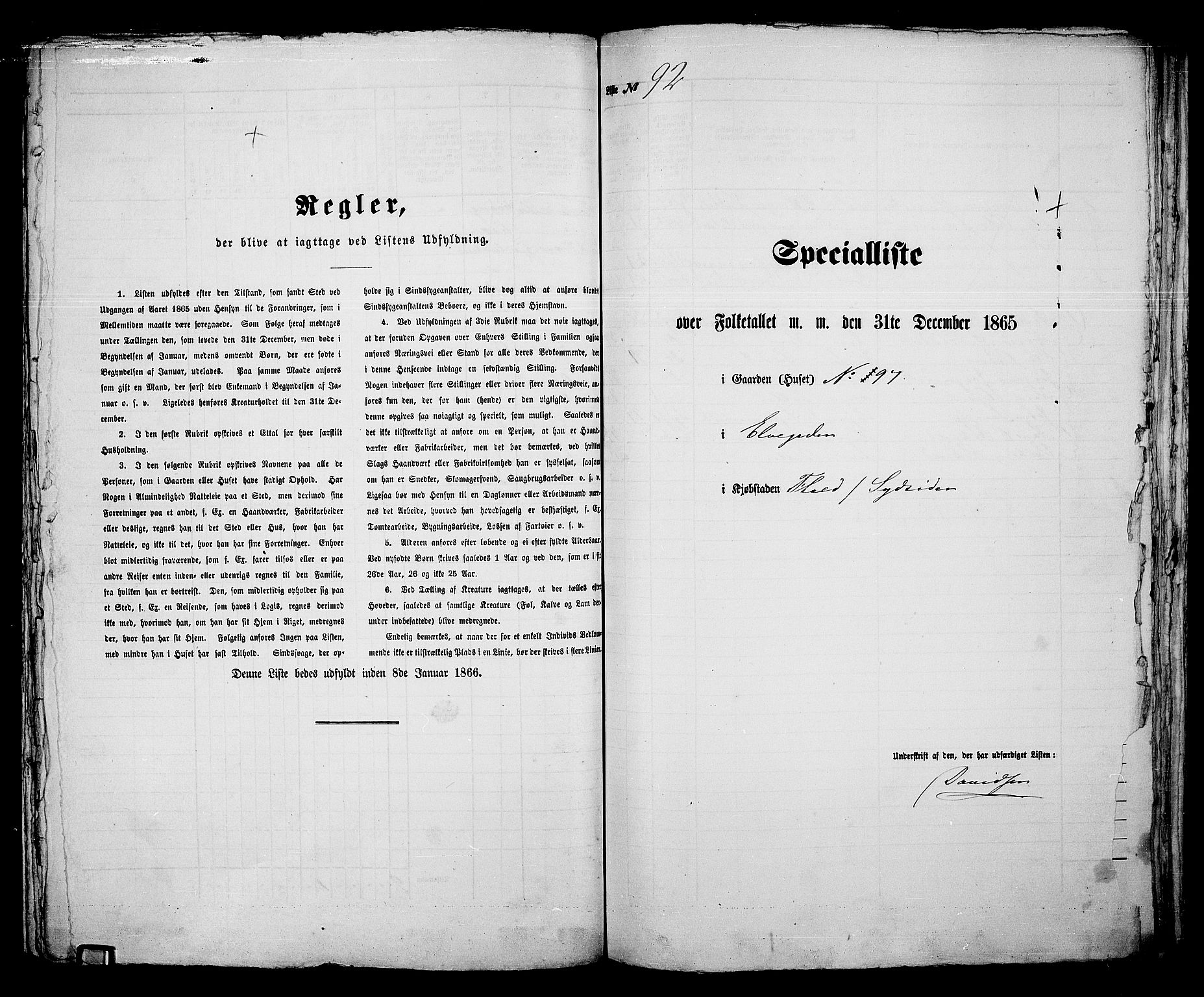 RA, Folketelling 1865 for 0101P Fredrikshald prestegjeld, 1865, s. 196