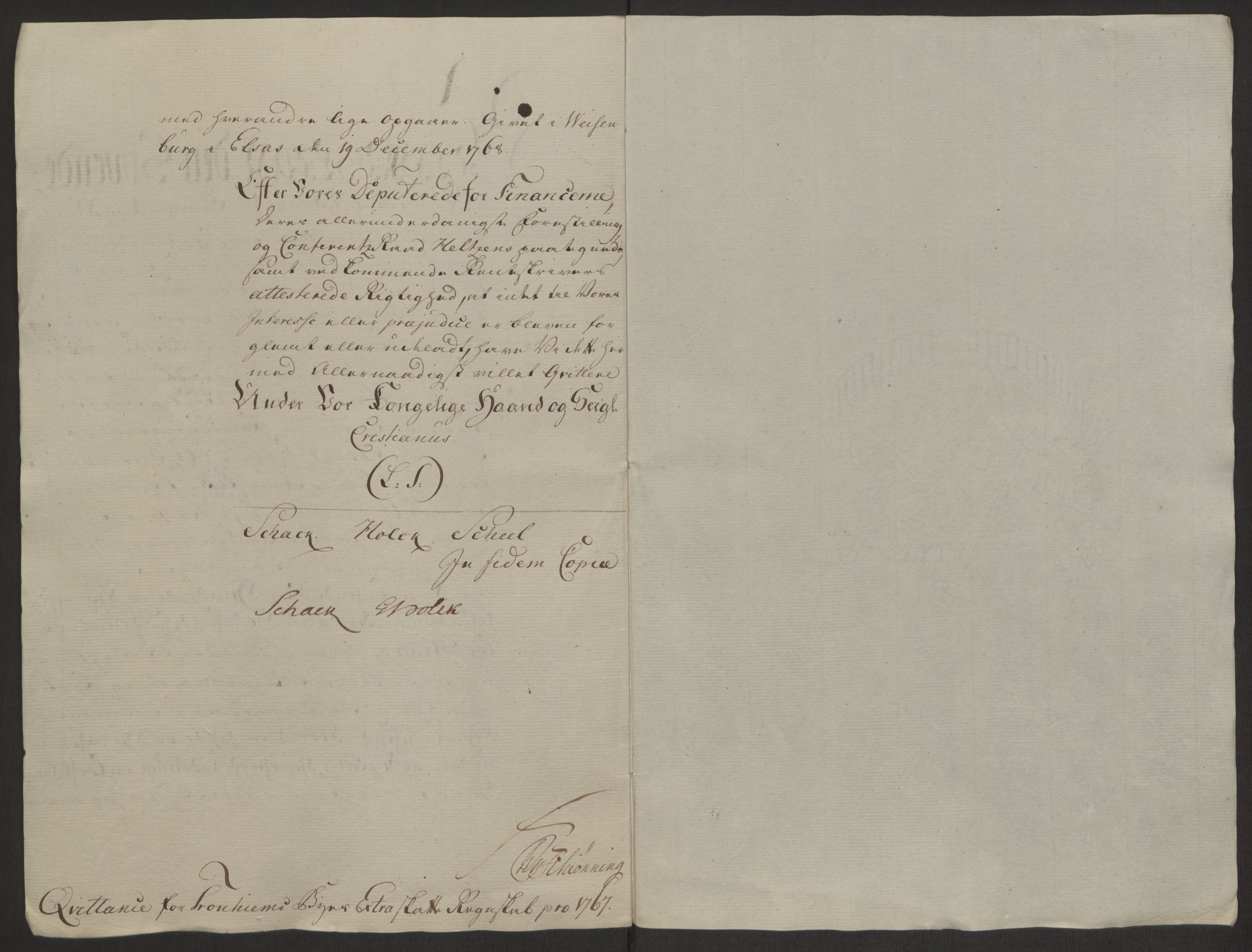 Rentekammeret inntil 1814, Reviderte regnskaper, Byregnskaper, AV/RA-EA-4066/R/Rs/L0516/0001: [S9] Kontribusjonsregnskap / Ekstraskatt, 1762-1767, s. 365