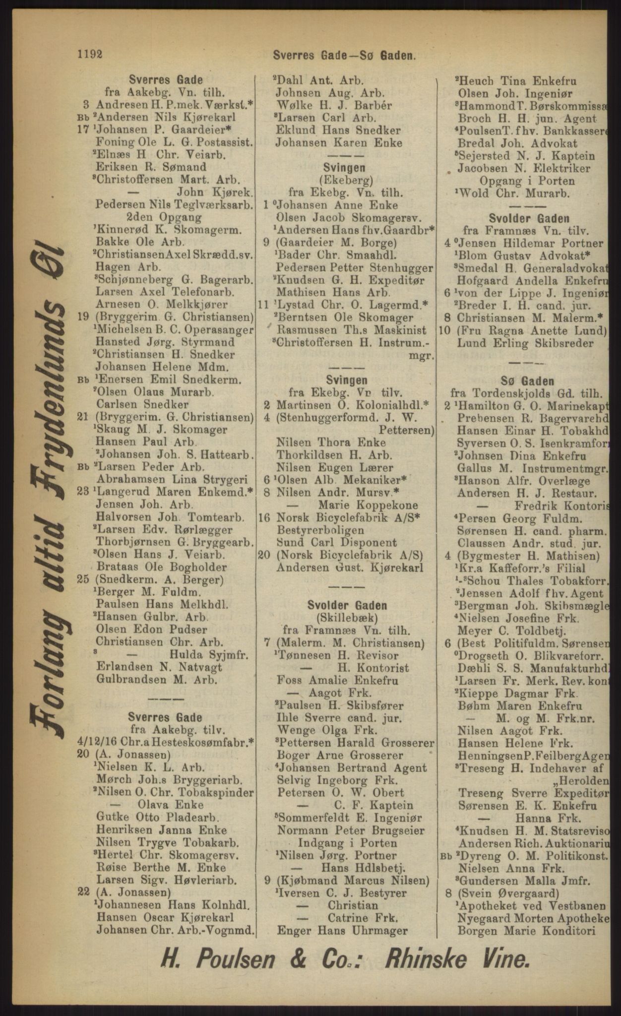 Kristiania/Oslo adressebok, PUBL/-, 1903, s. 1192