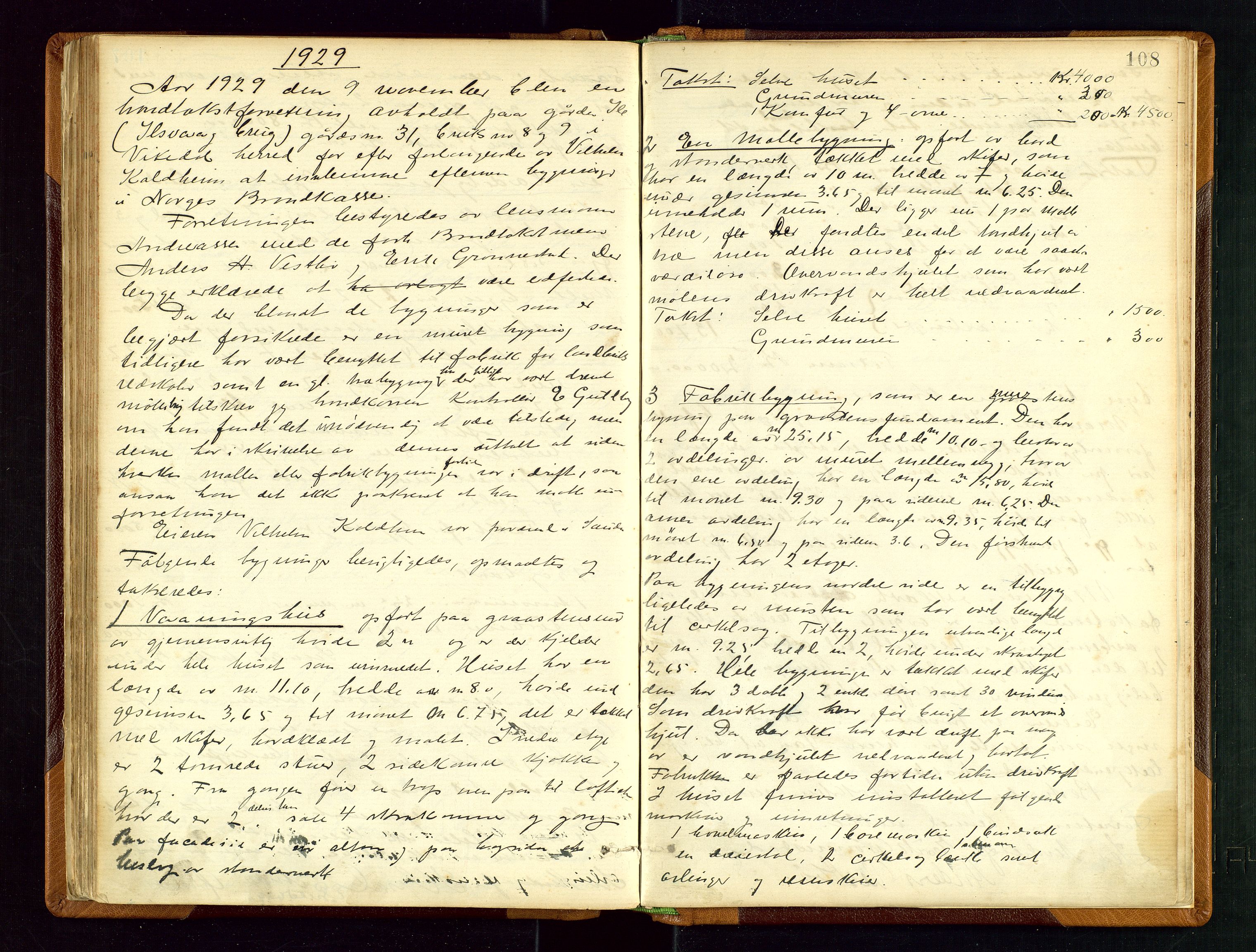 Vikedal lensmannskontor, AV/SAST-A-100179/Gob/L0003: Branntakstprotokoll, 1882-1942, s. 107b-108a