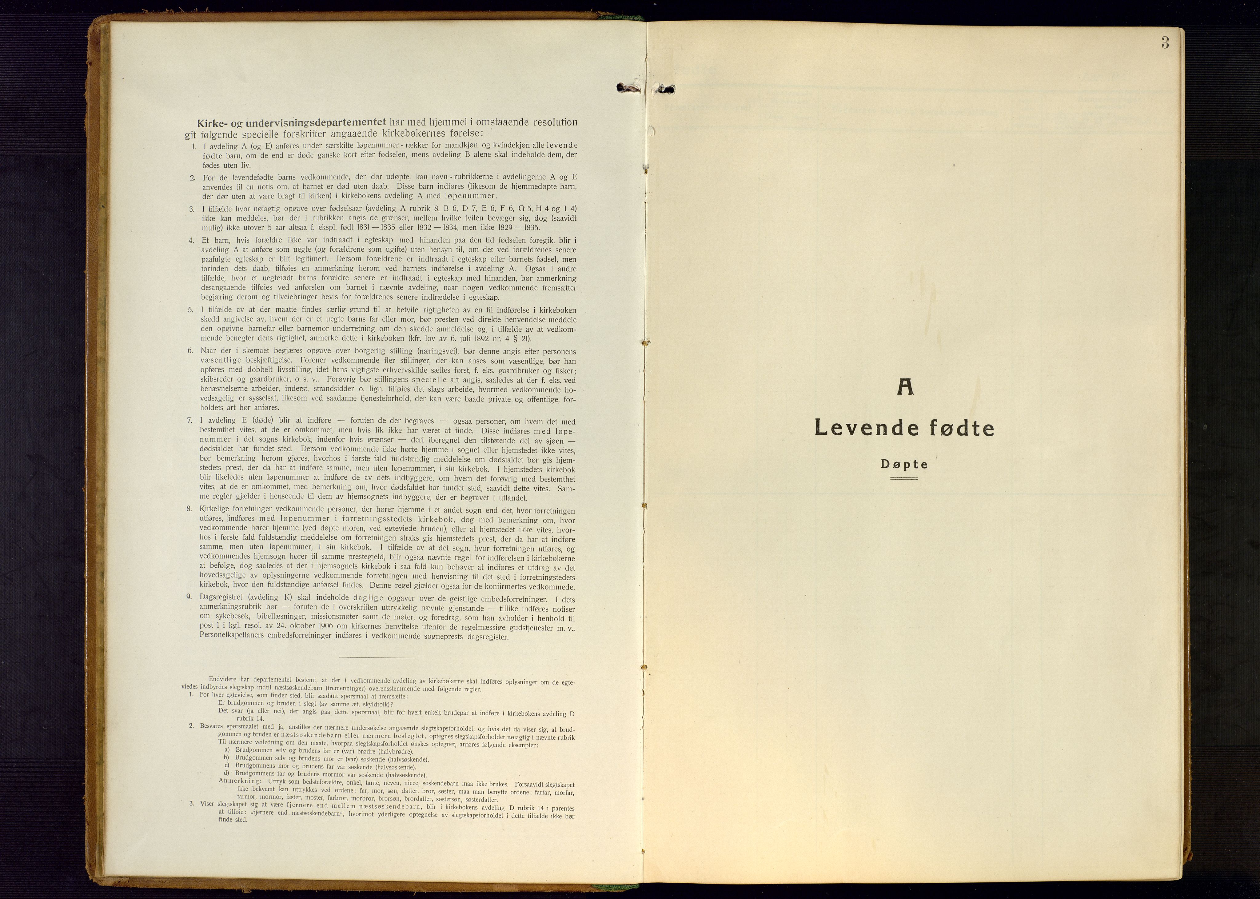 Grimstad sokneprestkontor, AV/SAK-1111-0017/F/Fb/L0002: Klokkerbok nr. B 2, 1923-1949, s. 3