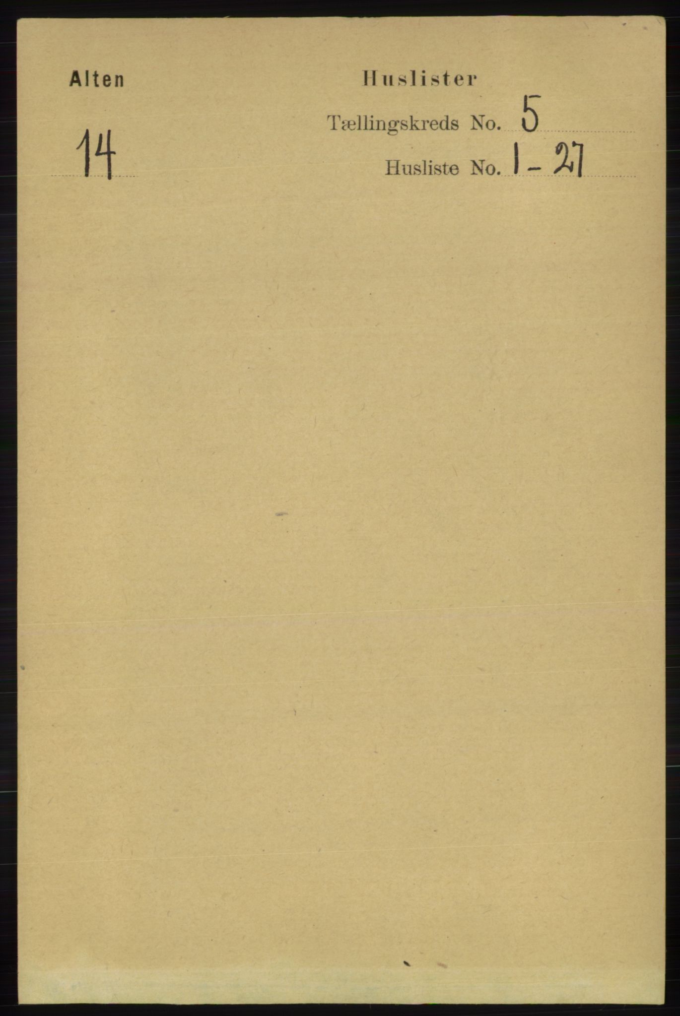 RA, Folketelling 1891 for 2012 Alta herred, 1891, s. 1620