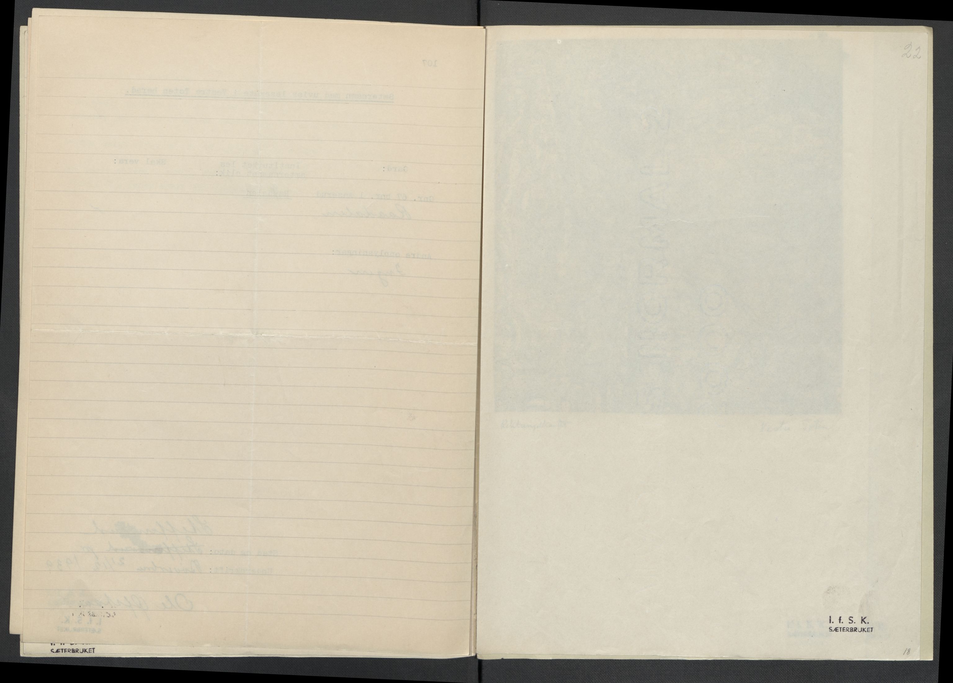 Instituttet for sammenlignende kulturforskning, AV/RA-PA-0424/F/Fc/L0004/0003: Eske B4: / Oppland (perm IX), 1933-1935, s. 22