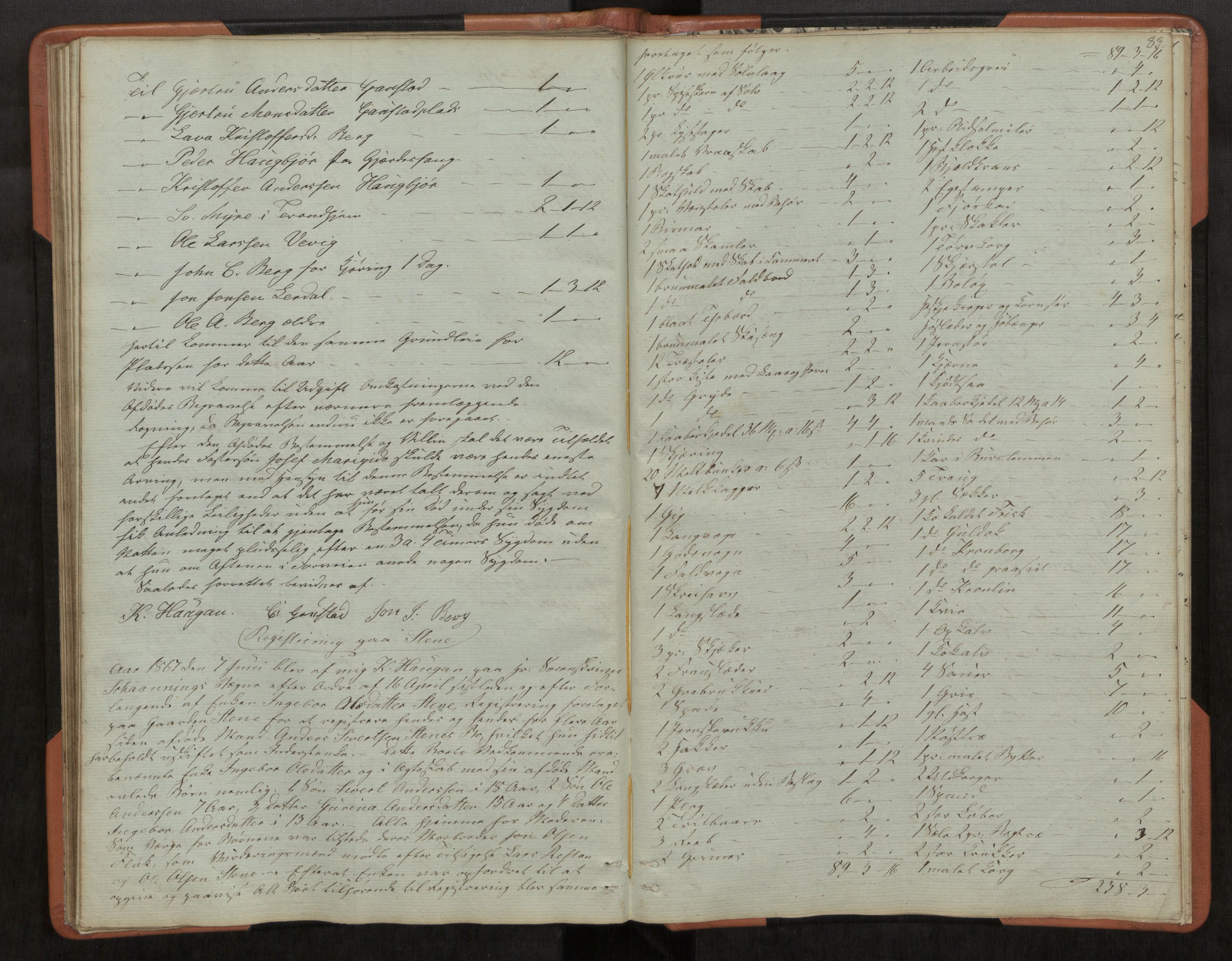 Strinda og Selbu sorenskriveri, AV/SAT-A-0015/3/3C/L0001: Skifteregistreringsprot. for Byneset, 1852-1870, s. 83