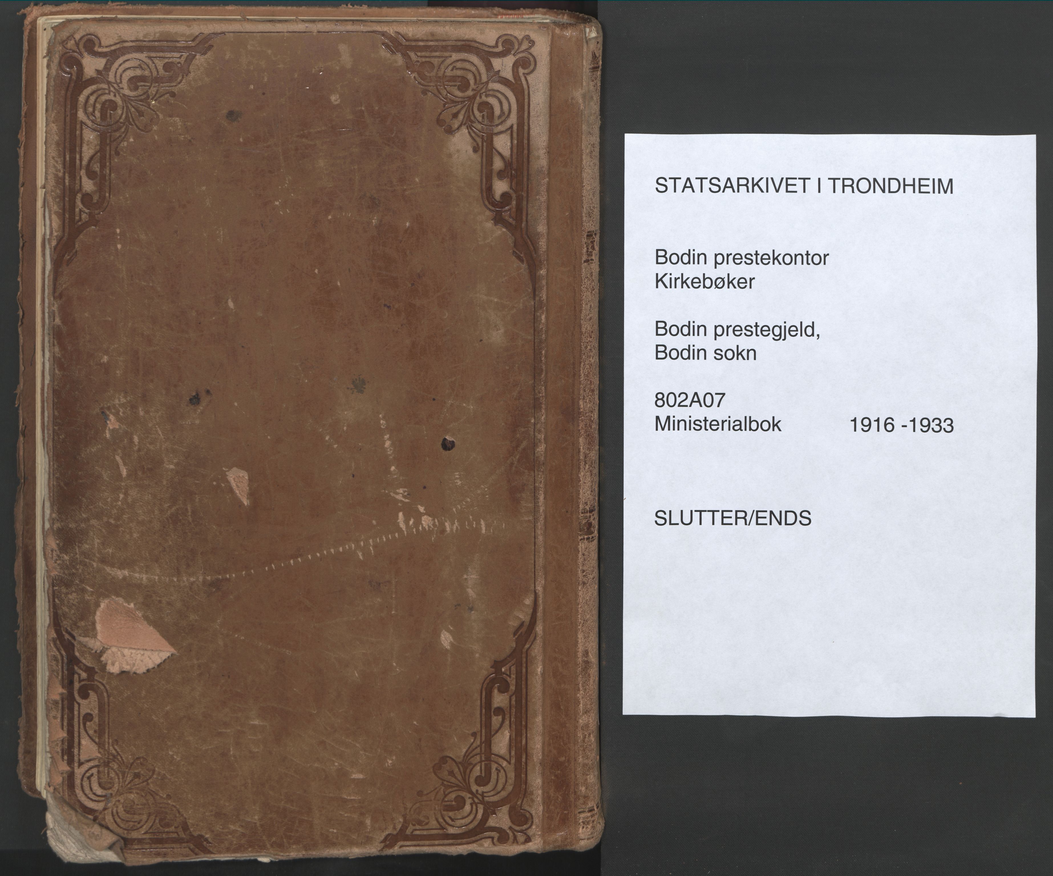 Ministerialprotokoller, klokkerbøker og fødselsregistre - Nordland, SAT/A-1459/802/L0060: Ministerialbok nr. 802A07, 1916-1933
