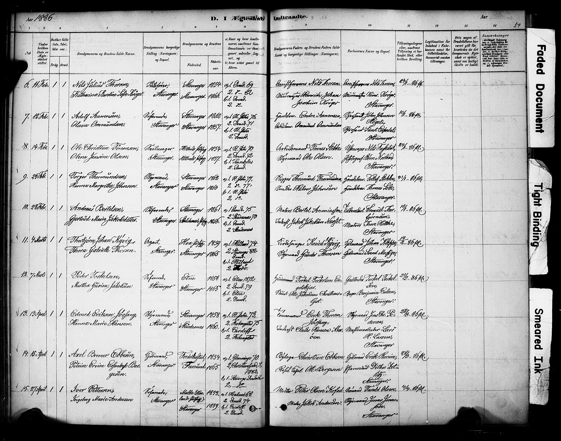 Domkirken sokneprestkontor, AV/SAST-A-101812/001/30/30BA/L0029: Ministerialbok nr. A 28, 1878-1904, s. 59