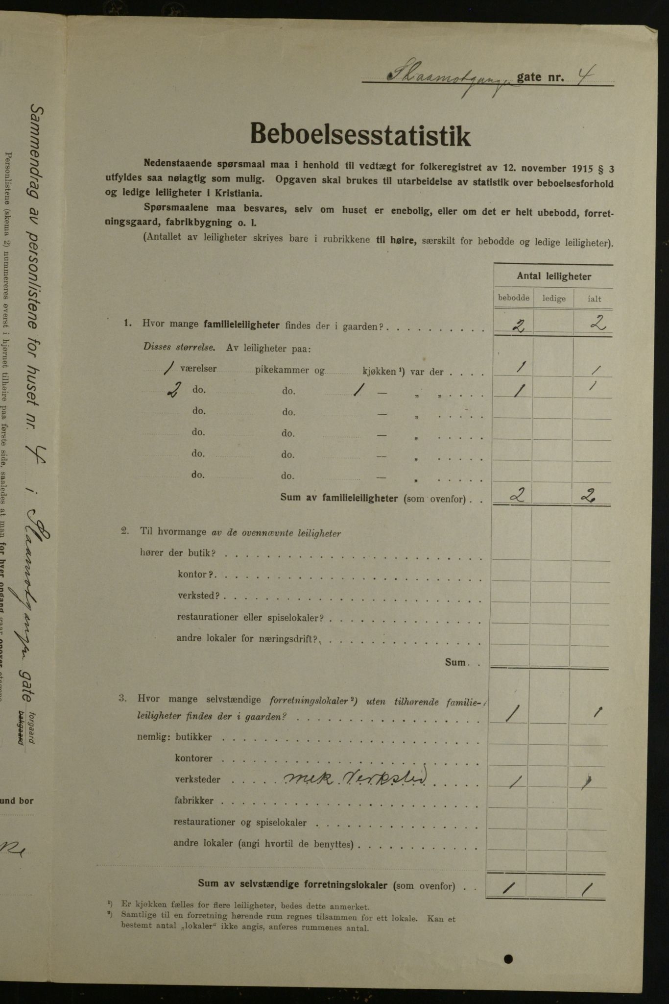 OBA, Kommunal folketelling 1.12.1923 for Kristiania, 1923, s. 107030