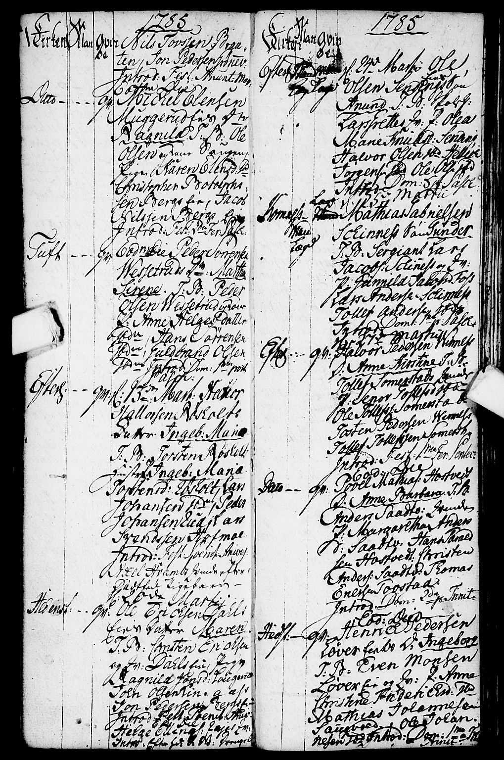 Sandsvær kirkebøker, AV/SAKO-A-244/G/Ga/L0001: Klokkerbok nr. I 1, 1775-1786