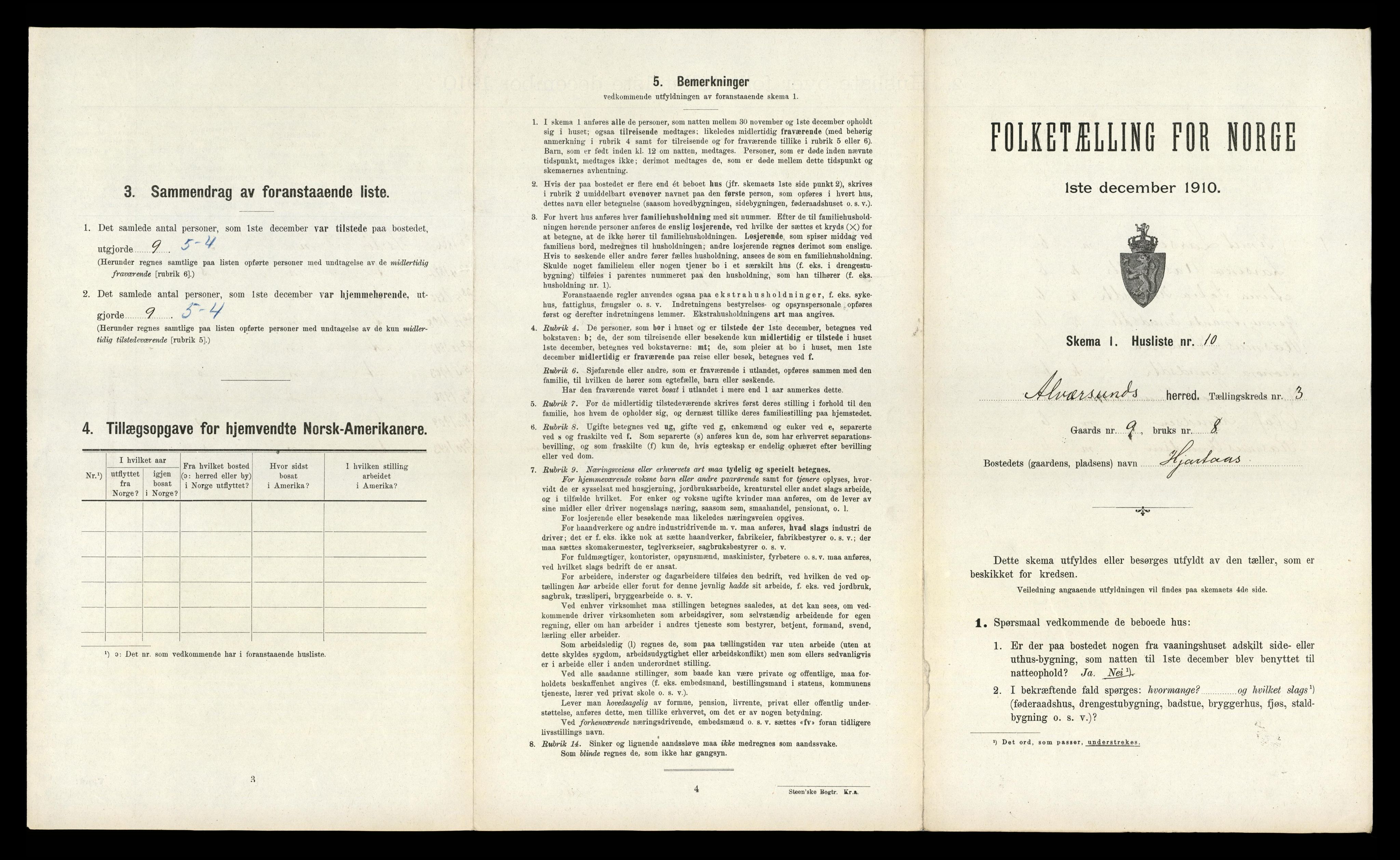 RA, Folketelling 1910 for 1257 Alversund herred, 1910, s. 194