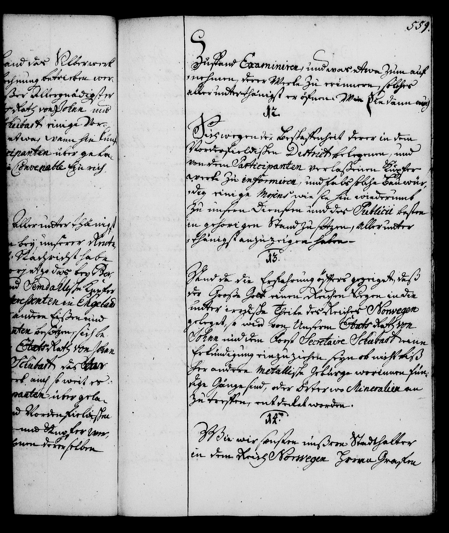 Rentekammeret, Kammerkanselliet, RA/EA-3111/G/Gg/Gga/L0003: Norsk ekspedisjonsprotokoll med register (merket RK 53.3), 1727-1734, s. 559