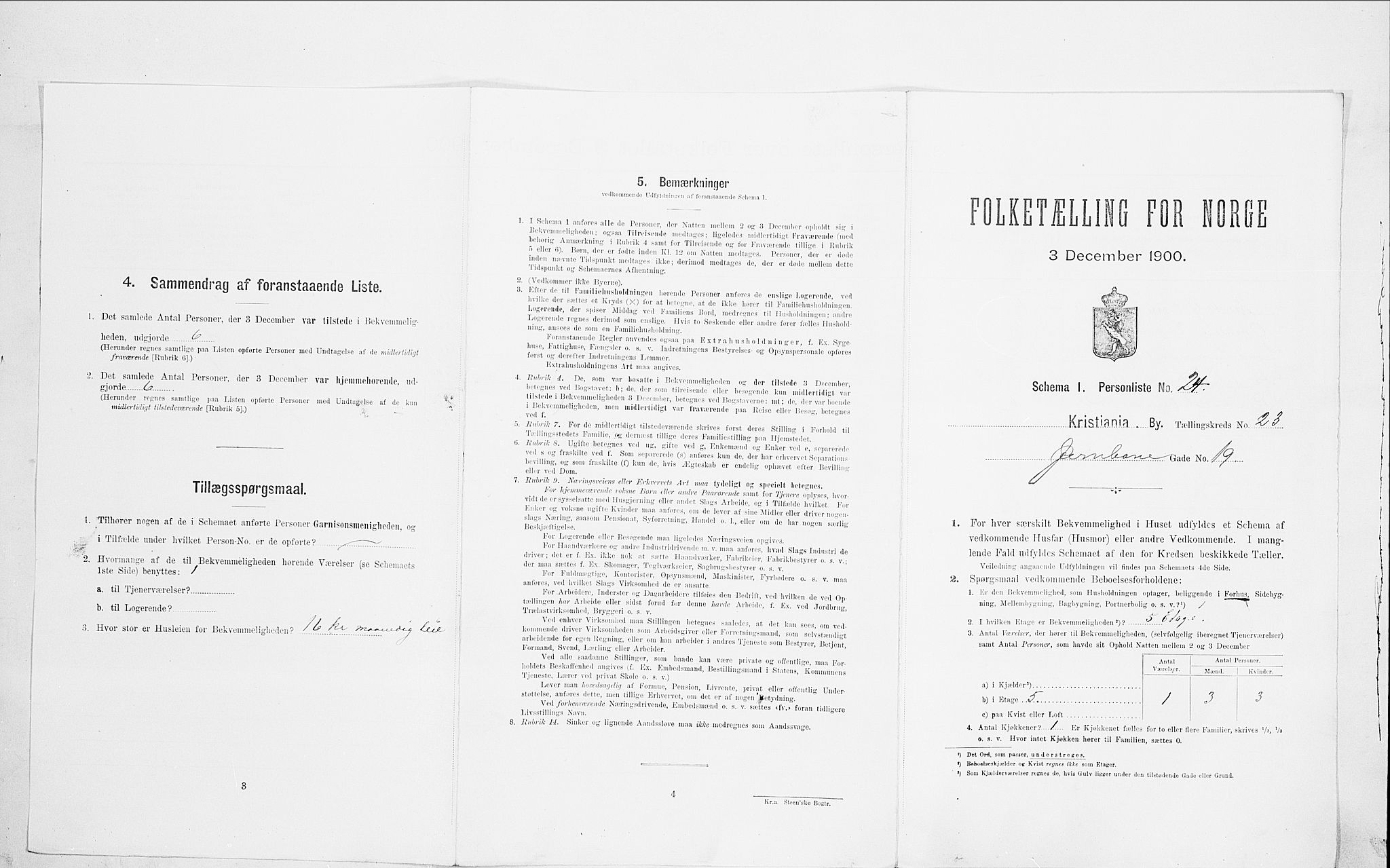 SAO, Folketelling 1900 for 0301 Kristiania kjøpstad, 1900, s. 102444