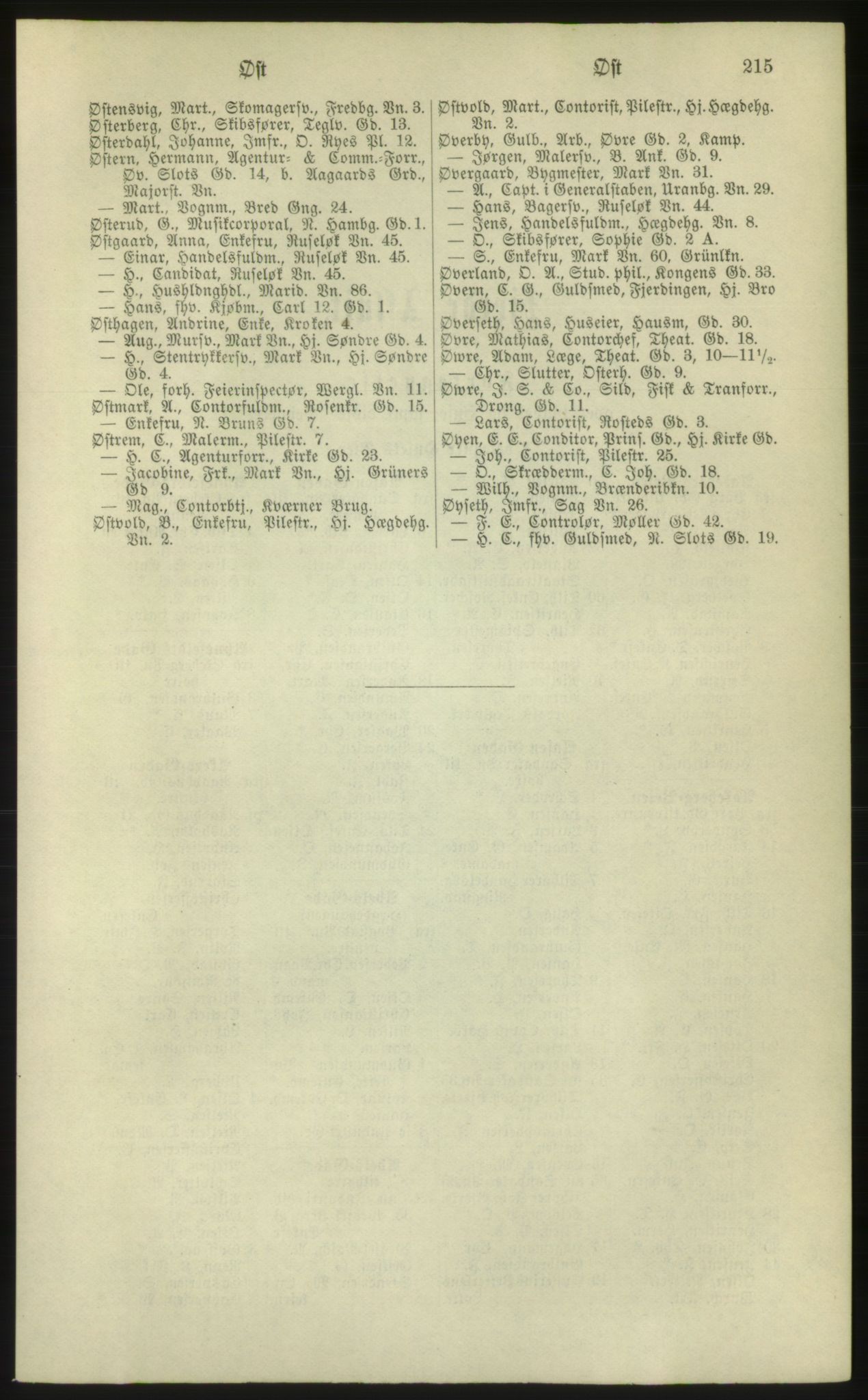 Kristiania/Oslo adressebok, PUBL/-, 1881, s. 215