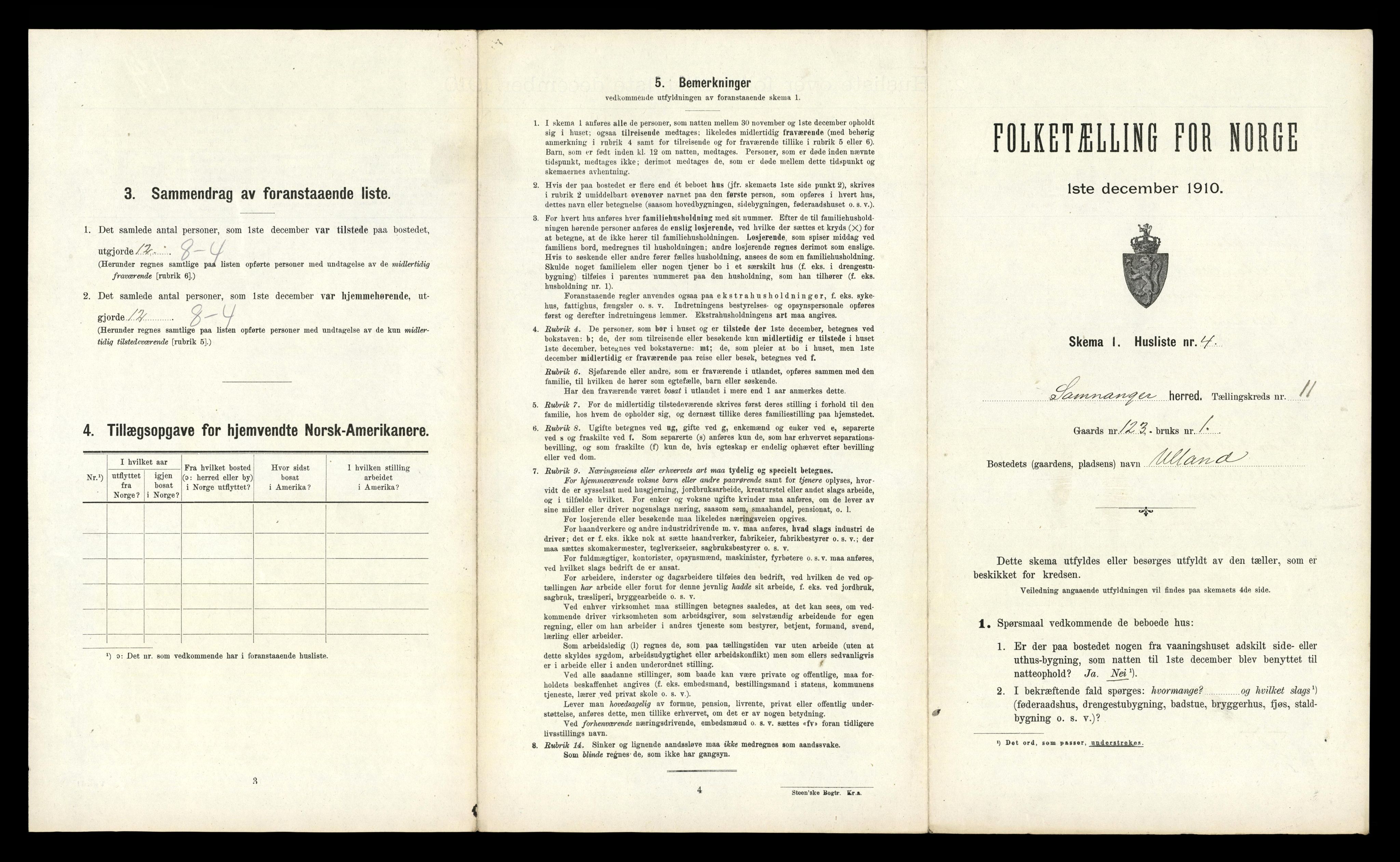 RA, Folketelling 1910 for 1242 Samnanger herred, 1910, s. 743