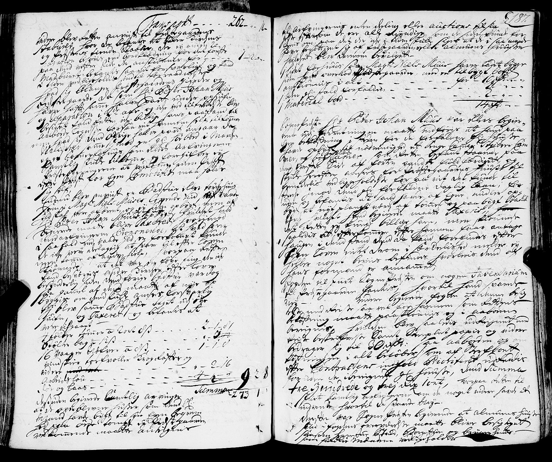 Inderøy sorenskriveri, SAT/A-4147/1/1/1A/L0008: Tingbok, 1733-1746, s. 186b-187a