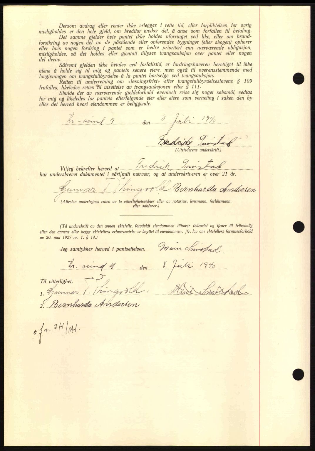 Nordmøre sorenskriveri, AV/SAT-A-4132/1/2/2Ca: Pantebok nr. B87, 1940-1941, Dagboknr: 1171/1940