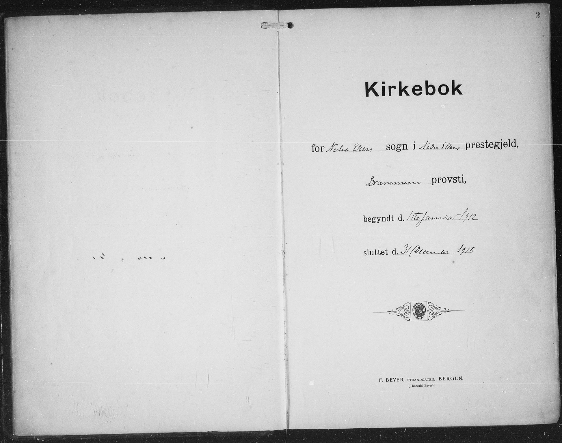 Nedre Eiker kirkebøker, SAKO/A-612/F/Fa/L0007: Ministerialbok nr. 7, 1912-1918, s. 2
