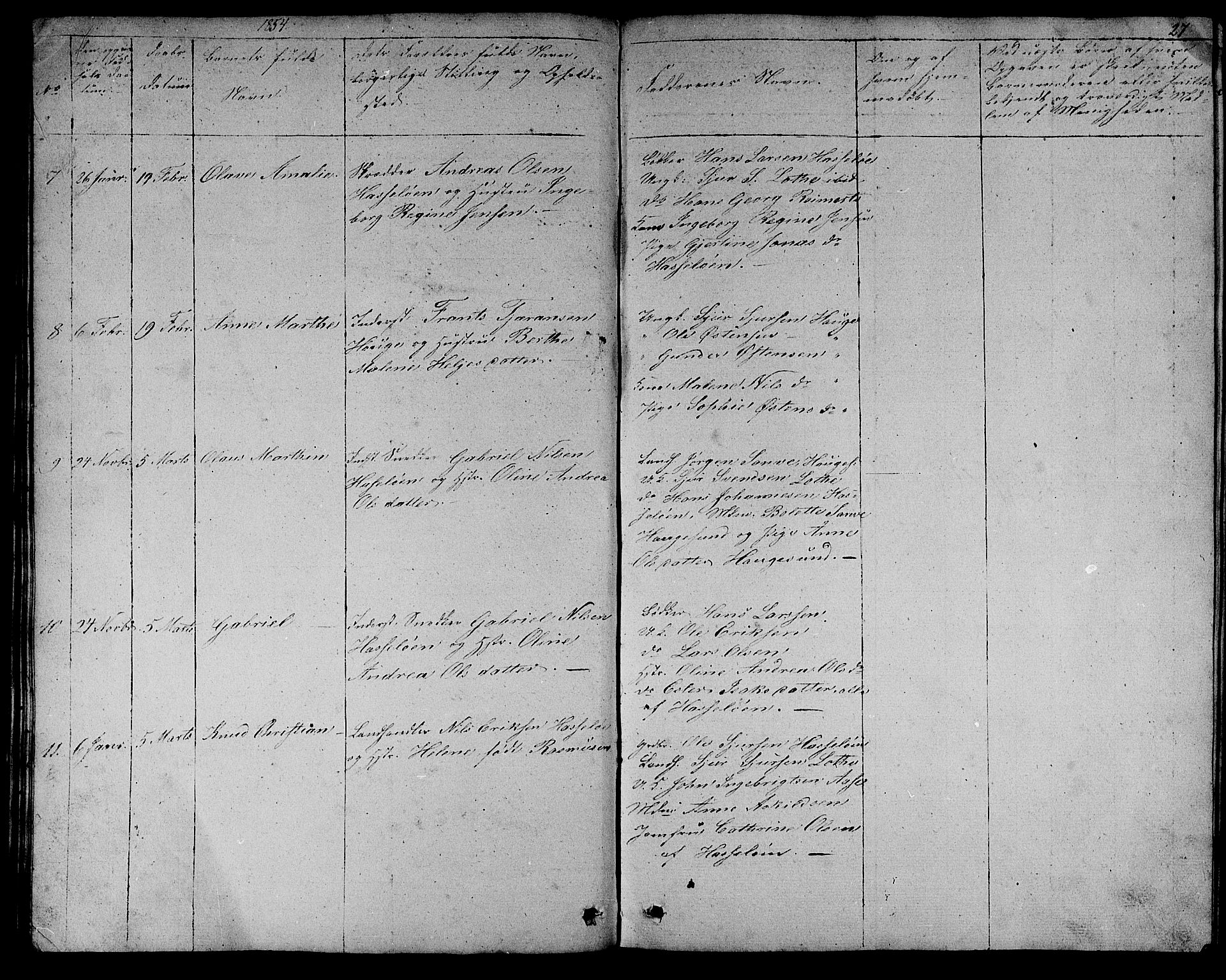 Torvastad sokneprestkontor, AV/SAST-A -101857/H/Ha/Hab/L0004: Klokkerbok nr. B 4, 1850-1864, s. 27