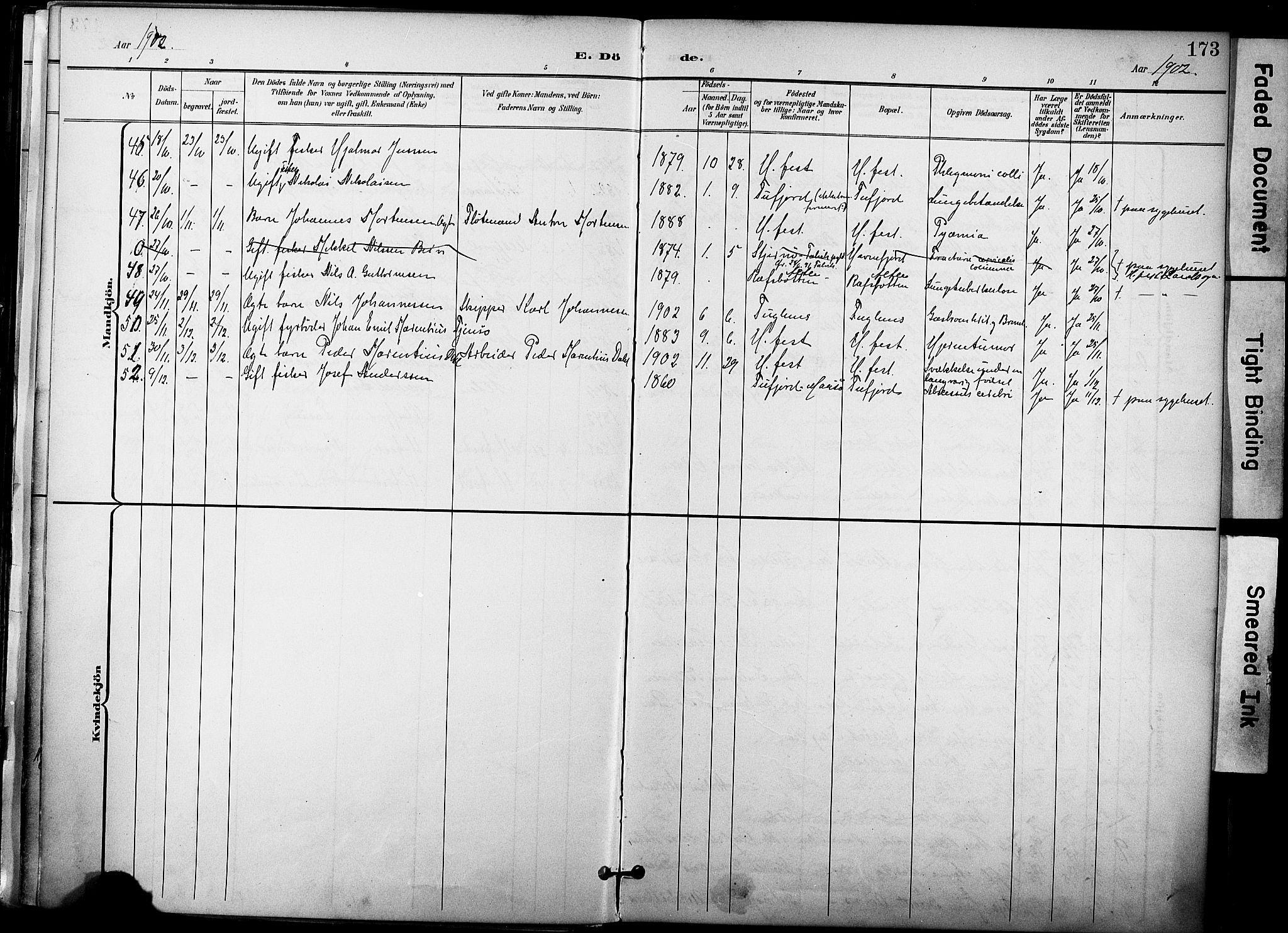 Hammerfest sokneprestkontor, SATØ/S-1347/H/Ha/L0010.kirke: Ministerialbok nr. 10, 1898-1905, s. 173