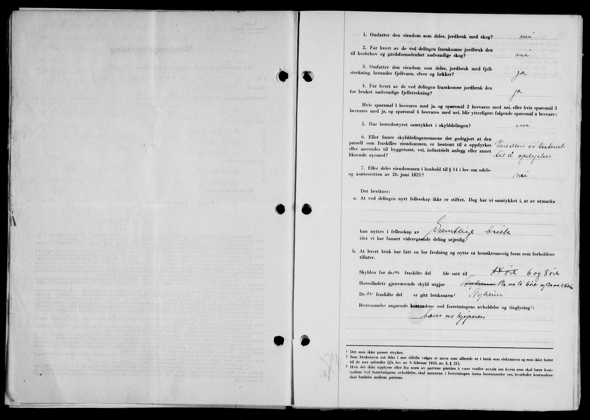 Lofoten sorenskriveri, SAT/A-0017/1/2/2C/L0014a: Pantebok nr. 14a, 1946-1946, Dagboknr: 1284/1946