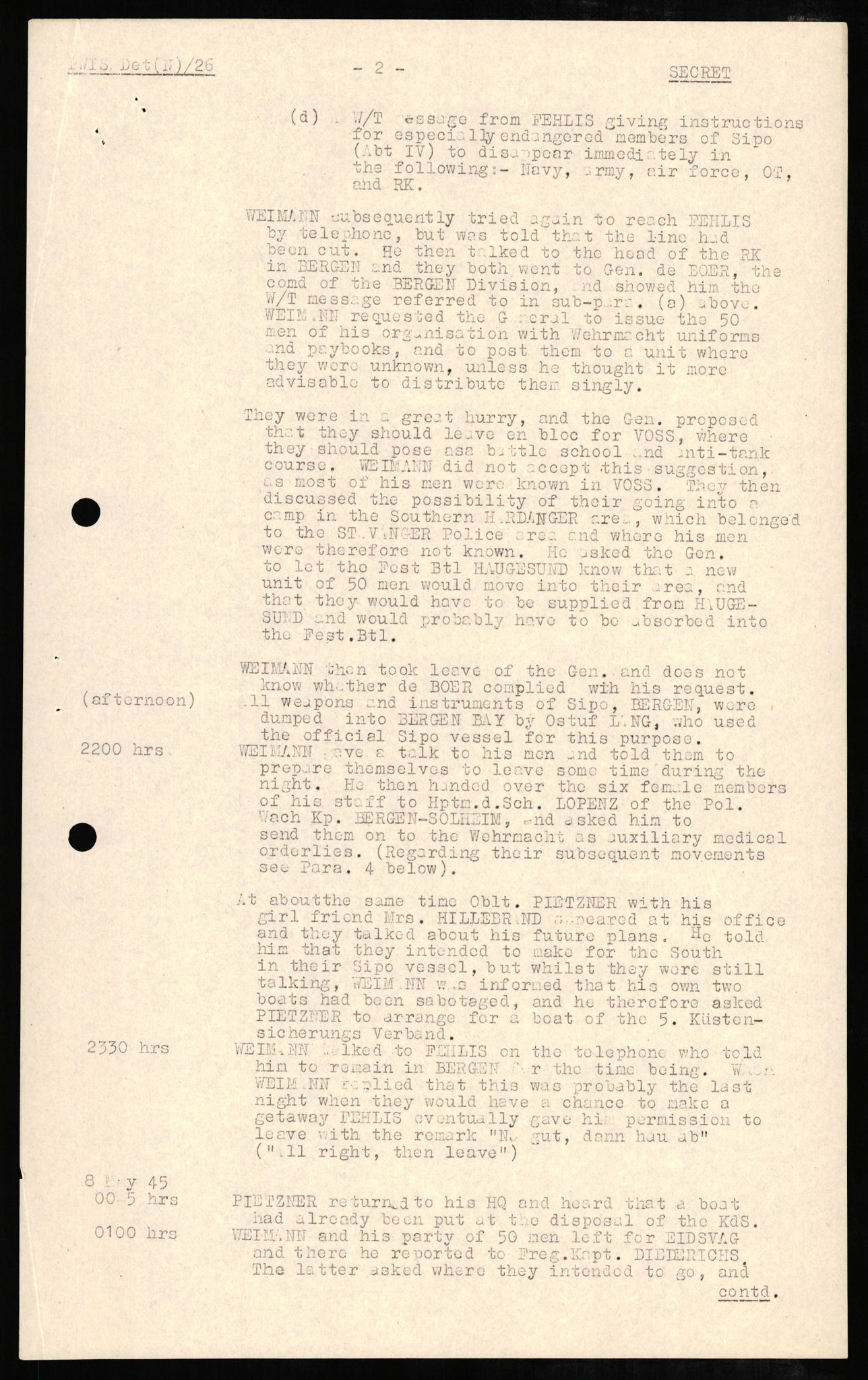 Forsvaret, Forsvarets overkommando II, AV/RA-RAFA-3915/D/Db/L0006: CI Questionaires. Tyske okkupasjonsstyrker i Norge. Tyskere., 1945-1946, s. 34