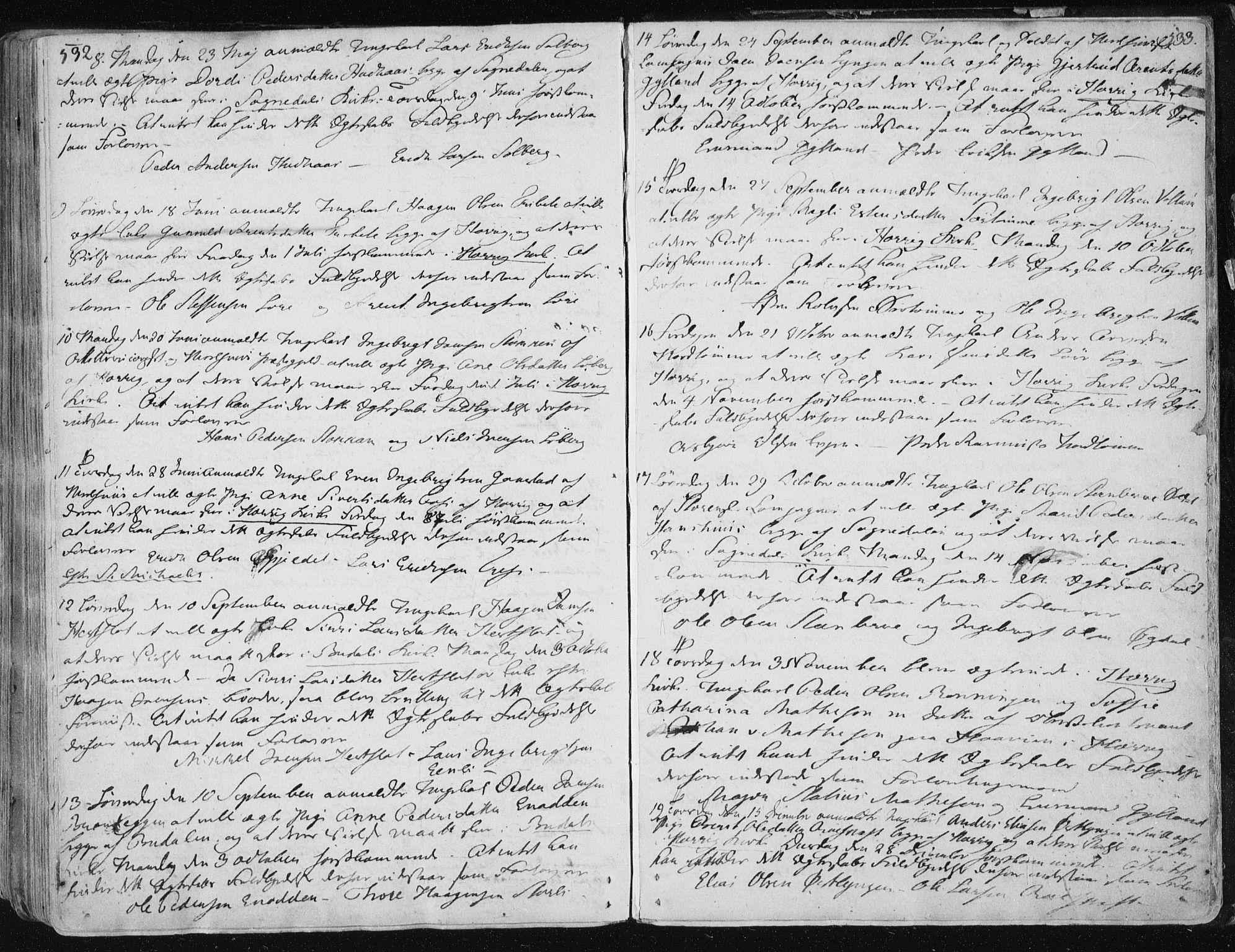 Ministerialprotokoller, klokkerbøker og fødselsregistre - Sør-Trøndelag, AV/SAT-A-1456/687/L0992: Ministerialbok nr. 687A03 /1, 1788-1815, s. 532-533