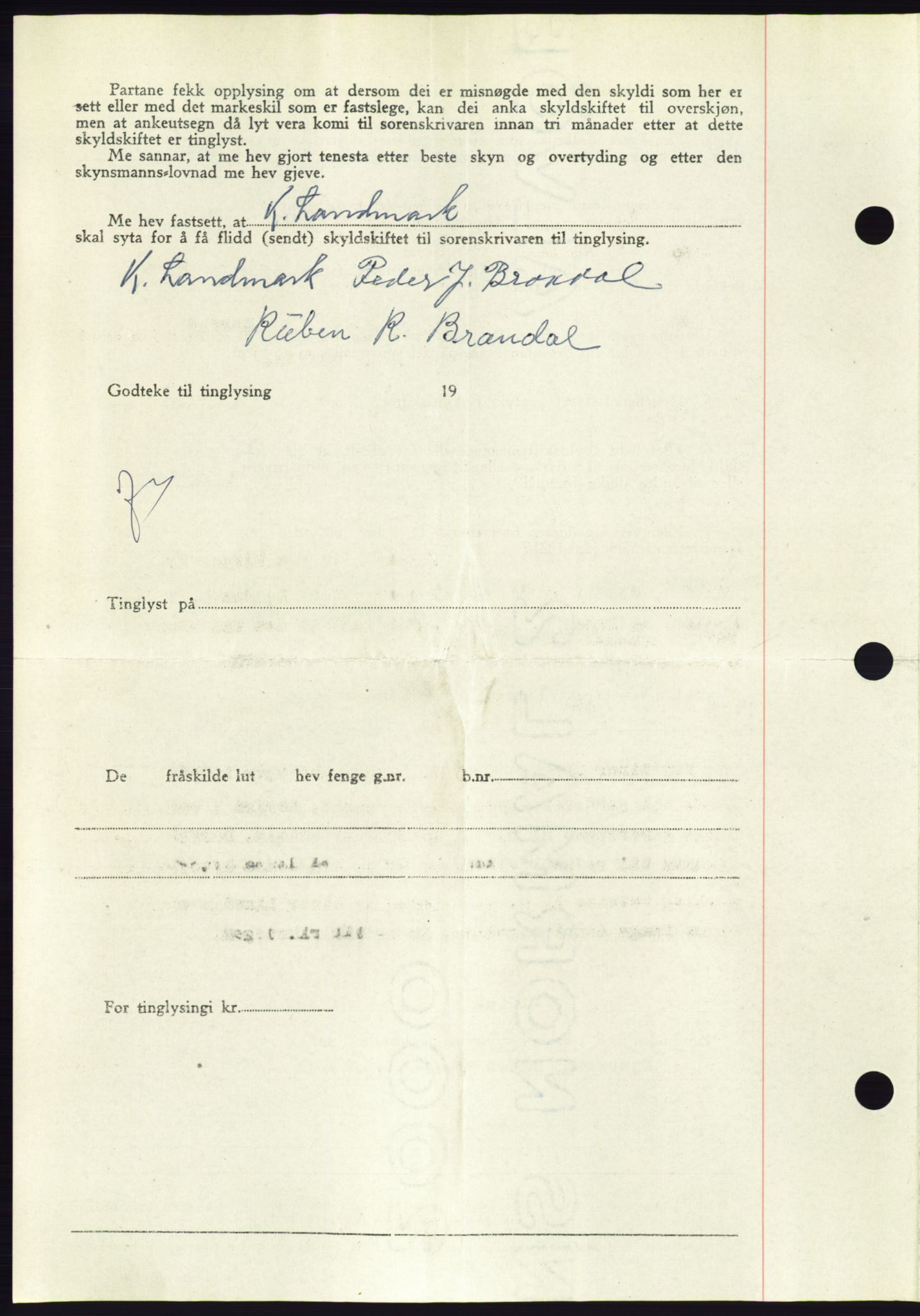 Søre Sunnmøre sorenskriveri, AV/SAT-A-4122/1/2/2C/L0082: Pantebok nr. 8A, 1948-1948, Dagboknr: 980/1948