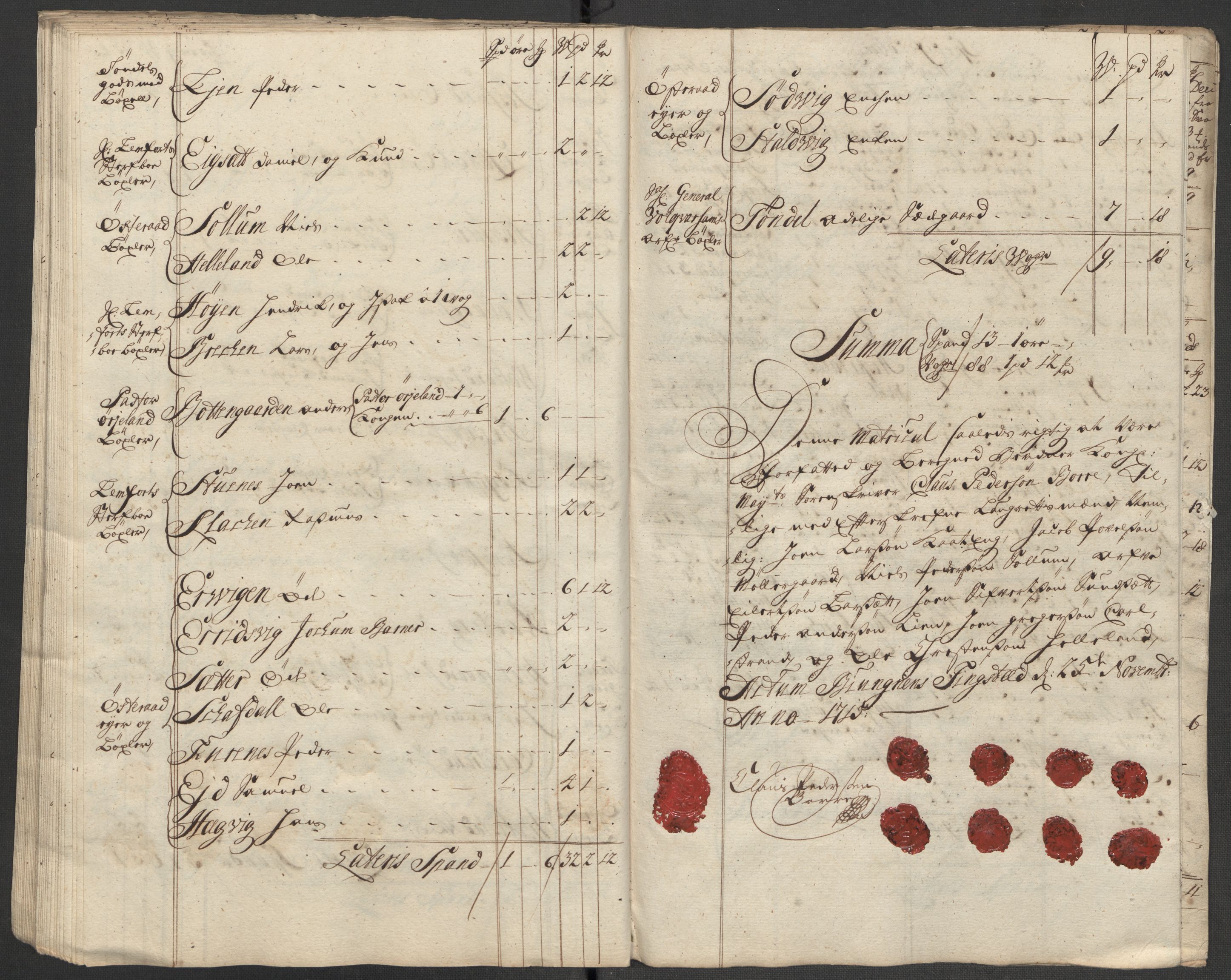 Rentekammeret inntil 1814, Reviderte regnskaper, Fogderegnskap, RA/EA-4092/R57/L3863: Fogderegnskap Fosen, 1715, s. 61