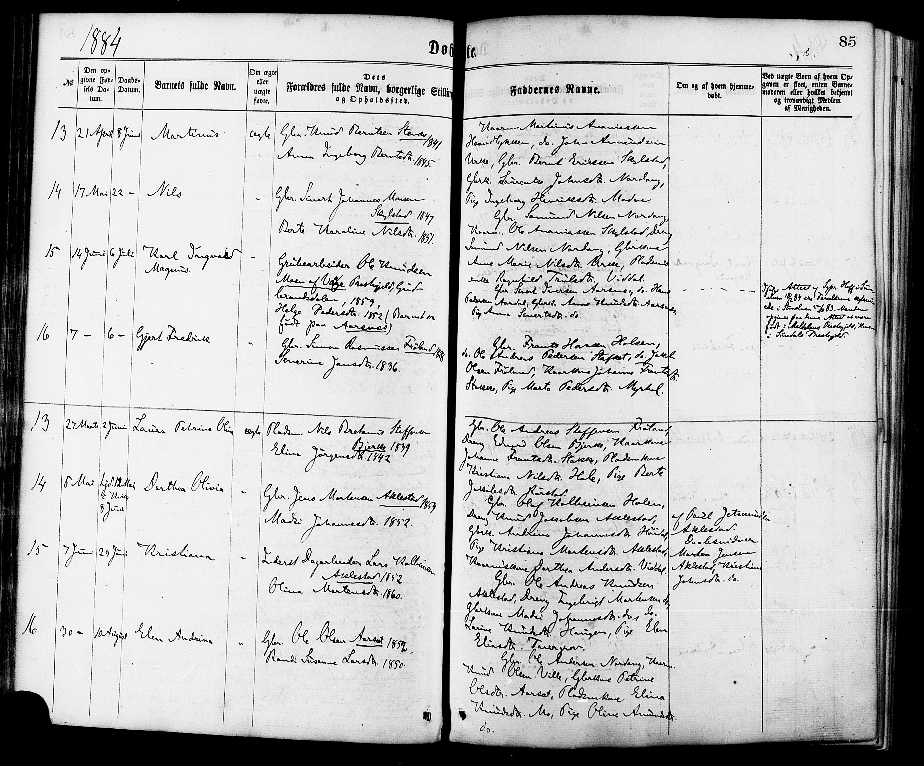 Ministerialprotokoller, klokkerbøker og fødselsregistre - Møre og Romsdal, AV/SAT-A-1454/515/L0210: Ministerialbok nr. 515A06, 1868-1885, s. 85