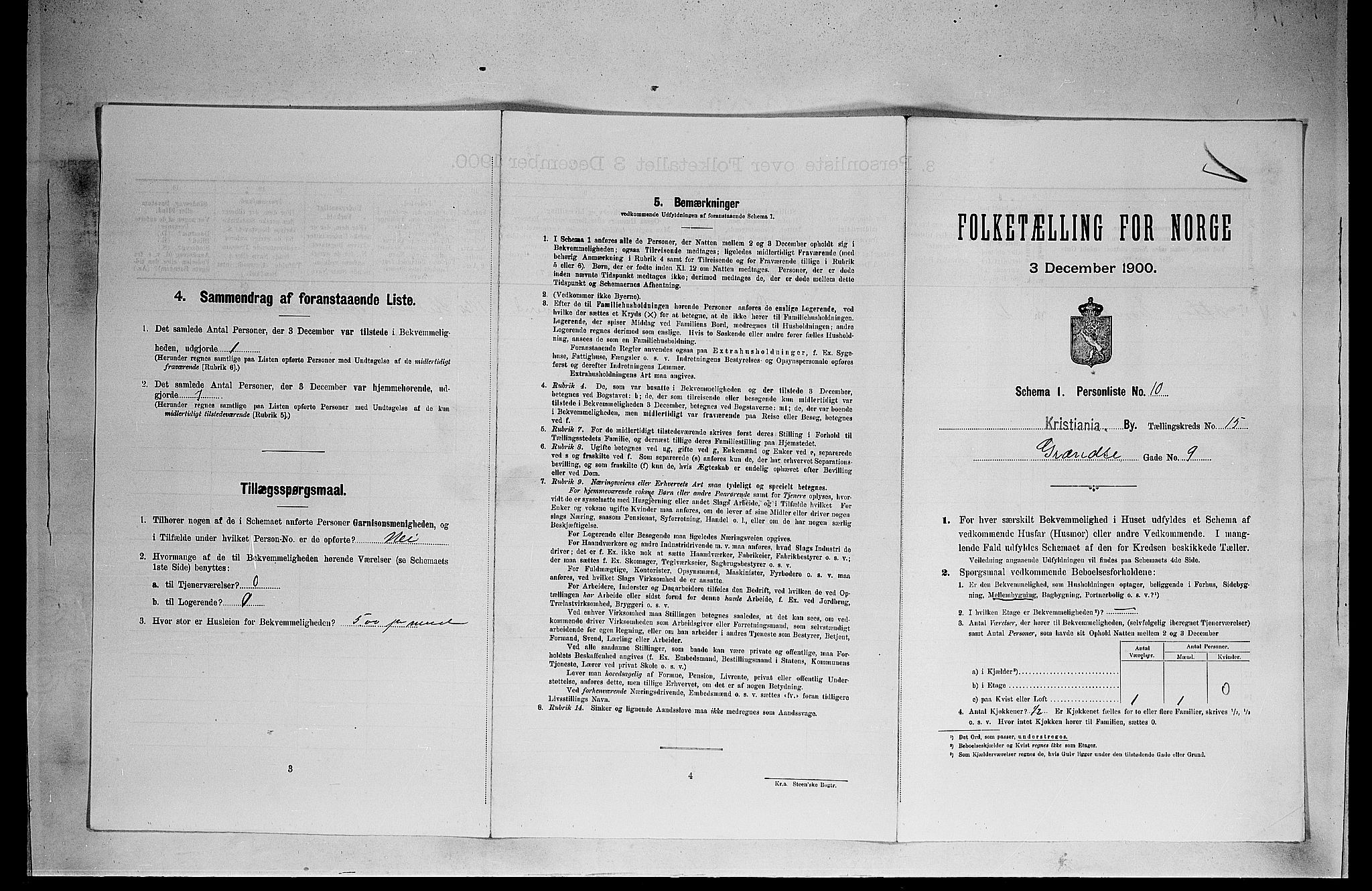 SAO, Folketelling 1900 for 0301 Kristiania kjøpstad, 1900, s. 29307