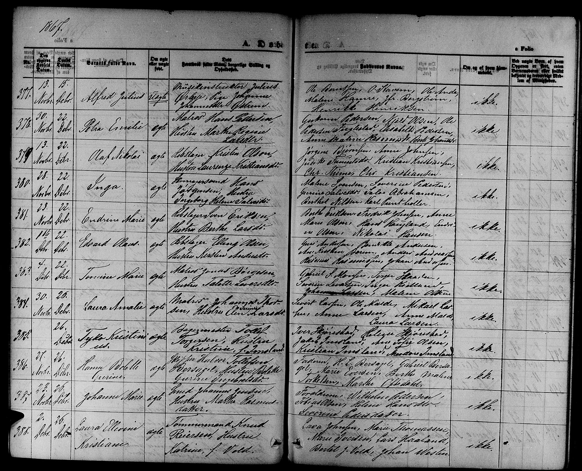 St. Petri sokneprestkontor, AV/SAST-A-101813/001/30/30BB/L0001: Klokkerbok nr. B 1, 1865-1878