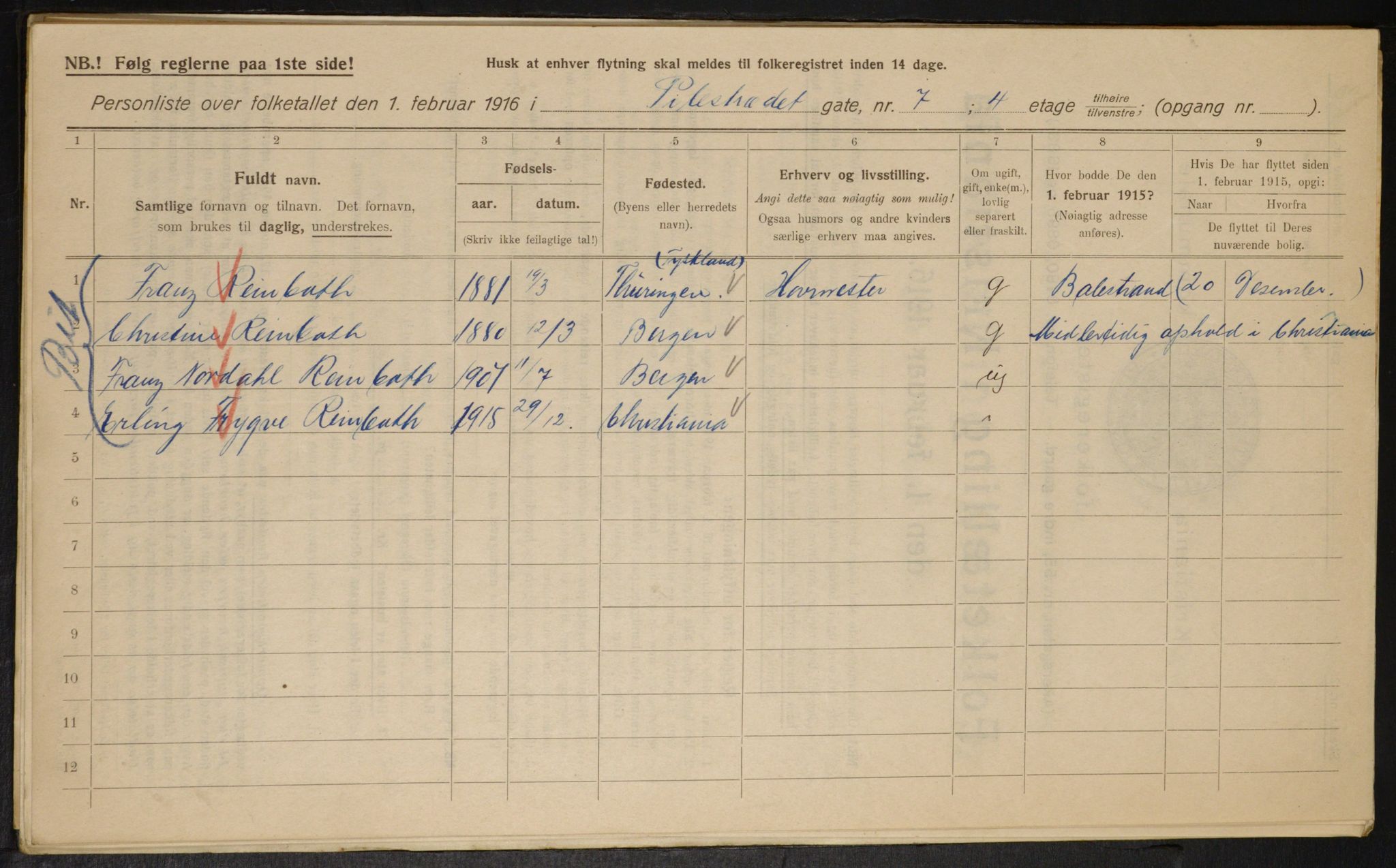 OBA, Kommunal folketelling 1.2.1916 for Kristiania, 1916, s. 80752