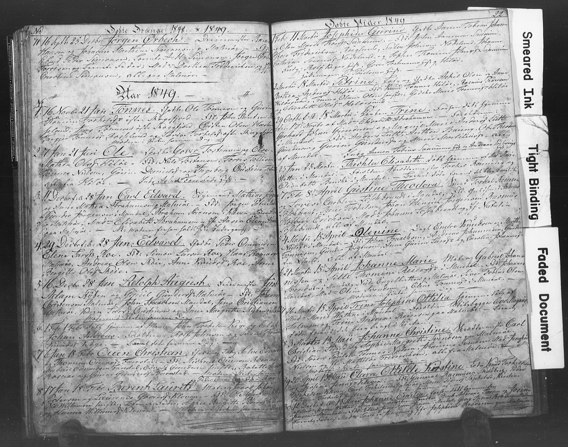 Mandal sokneprestkontor, AV/SAK-1111-0030/F/Fb/Fba/L0006: Klokkerbok nr. B 1F, 1846-1849, s. 22