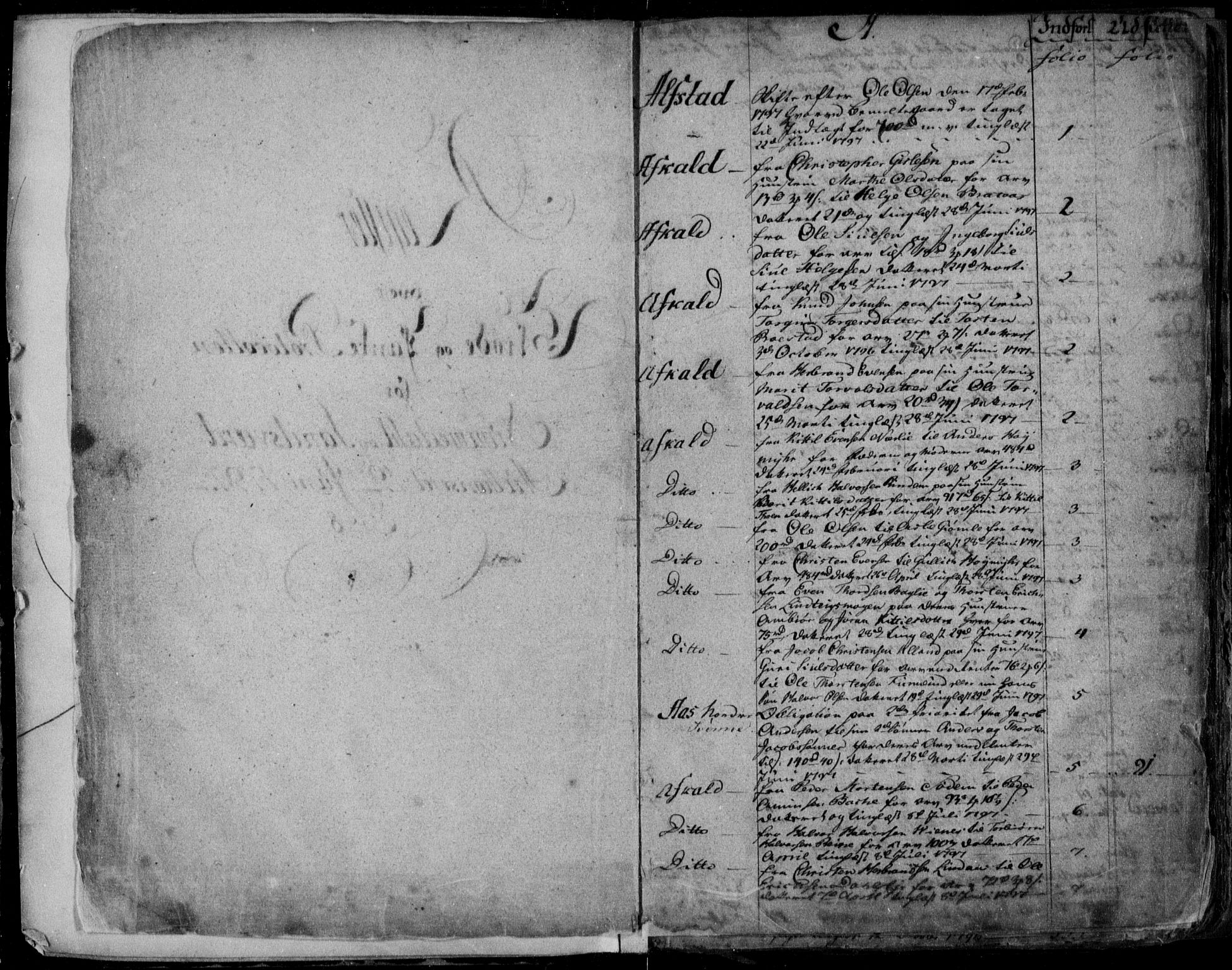 Numedal og Sandsvær sorenskriveri, SAKO/A-128/G/Gb/Gba/L0005: Panteregister nr. I 5, 1797-1804