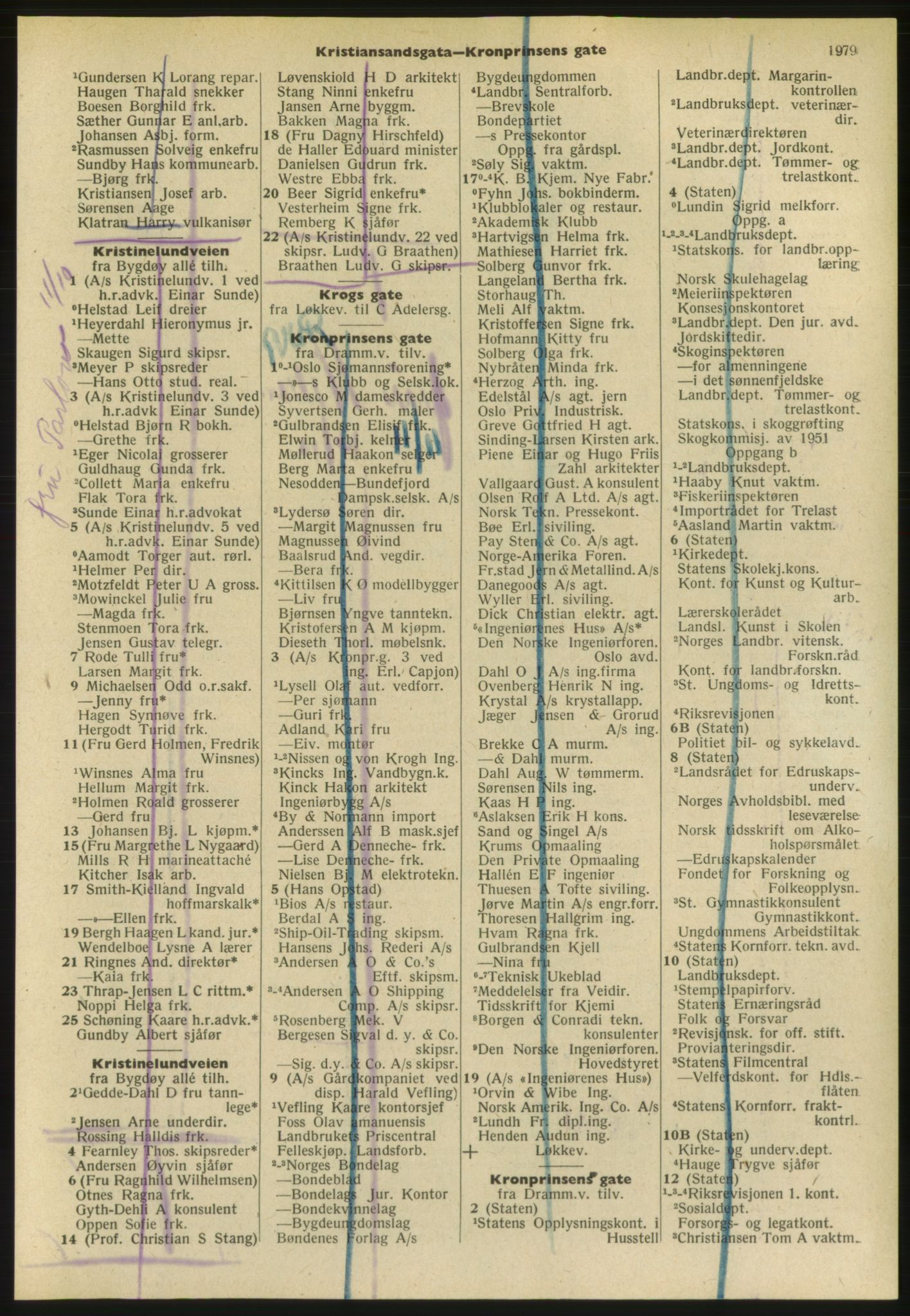 Kristiania/Oslo adressebok, PUBL/-, 1952, s. 1979