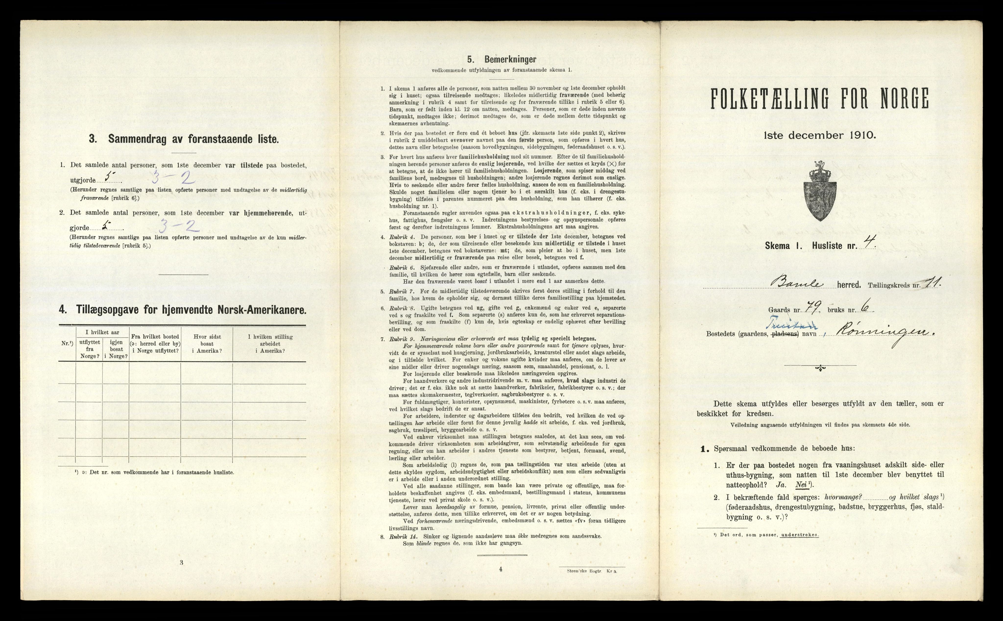 RA, Folketelling 1910 for 0814 Bamble herred, 1910, s. 1386