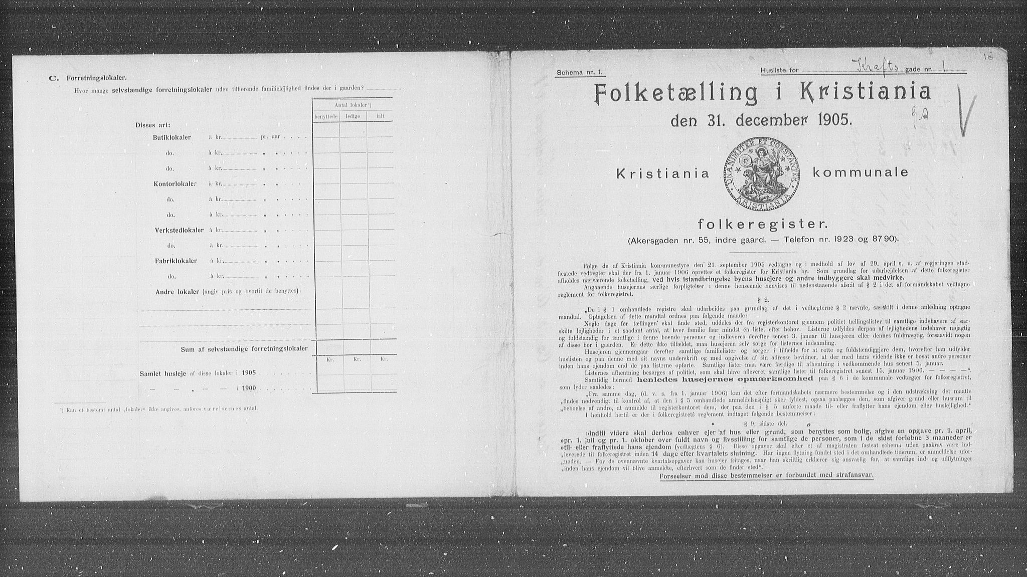 OBA, Kommunal folketelling 31.12.1905 for Kristiania kjøpstad, 1905, s. 28440