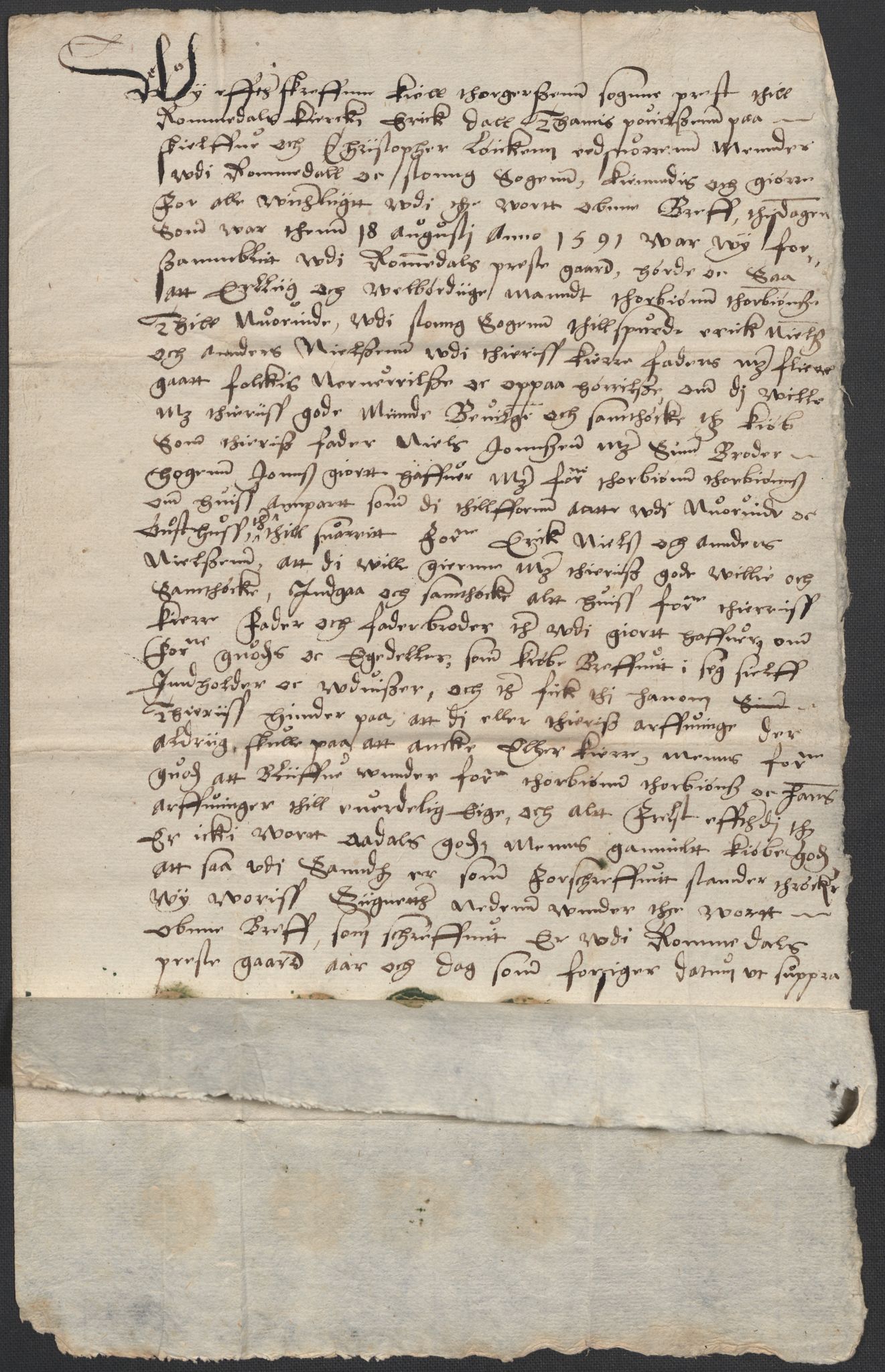 Riksarkivets diplomsamling, AV/RA-EA-5965/F02/L0094: Dokumenter, 1591, s. 17