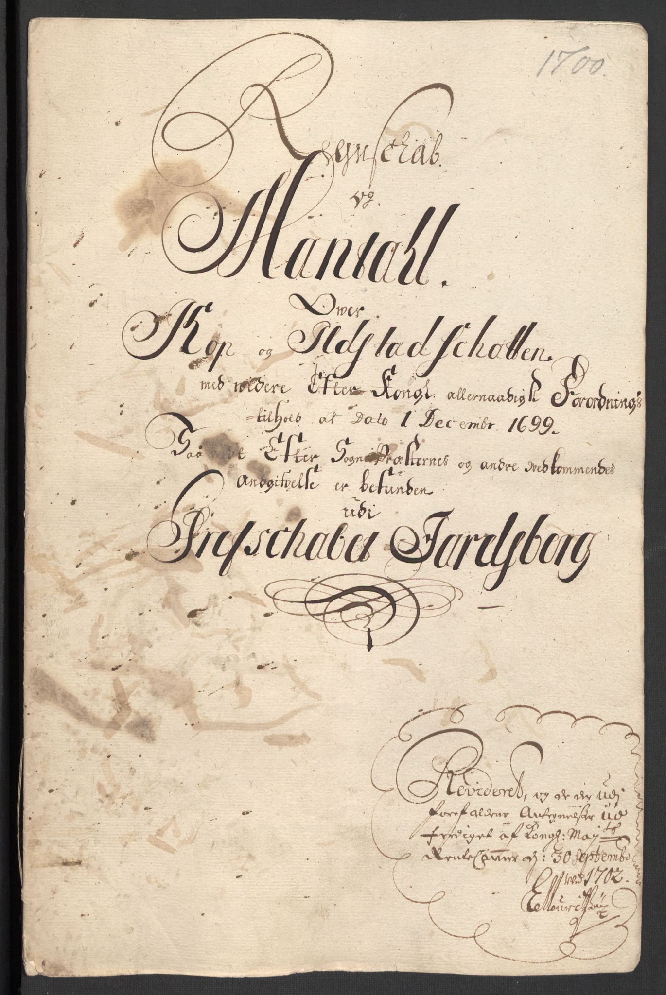 Rentekammeret inntil 1814, Reviderte regnskaper, Fogderegnskap, RA/EA-4092/R32/L1869: Fogderegnskap Jarlsberg grevskap, 1700-1701, s. 118