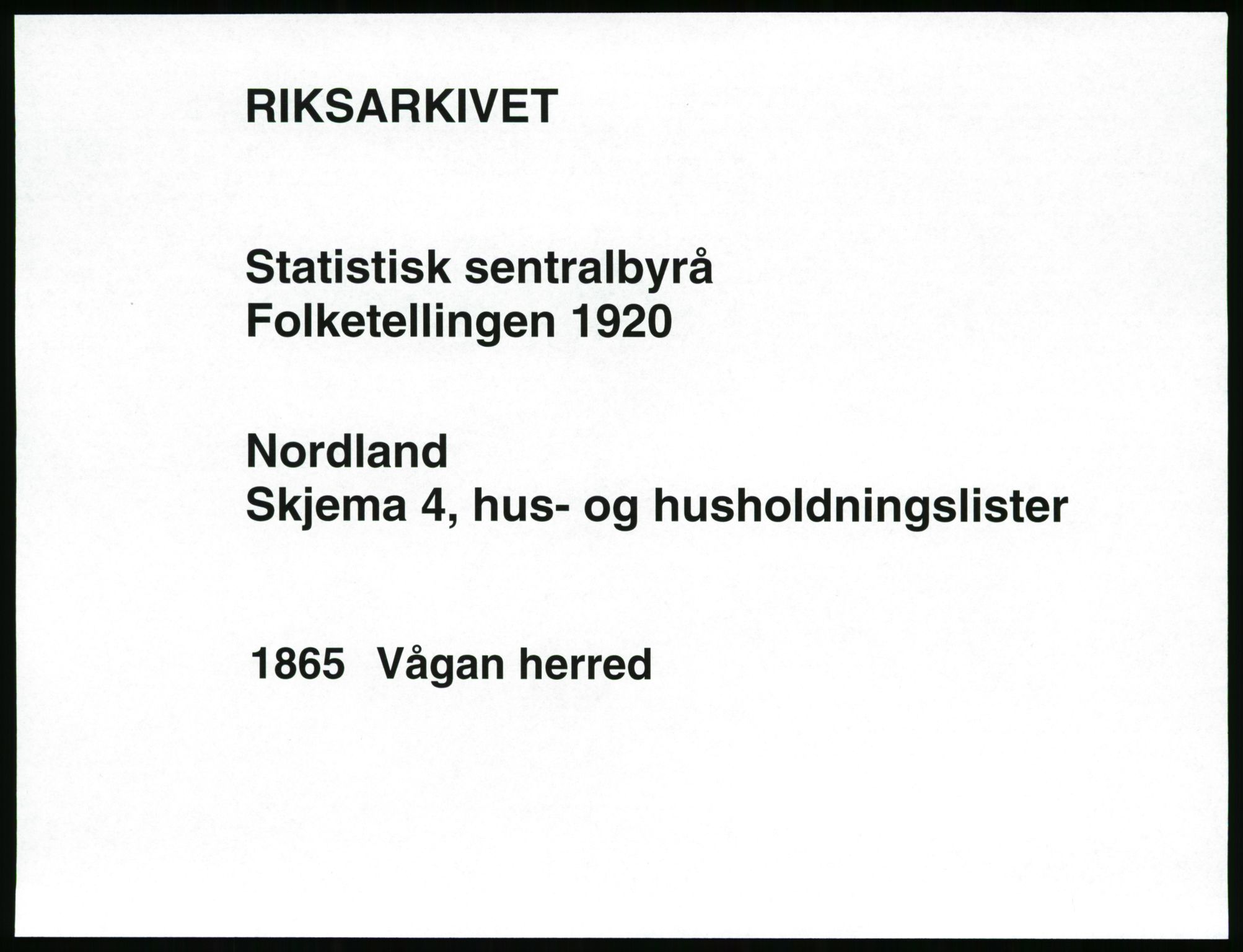 SAT, Folketelling 1920 for 1865 Vågan herred, 1920, s. 43