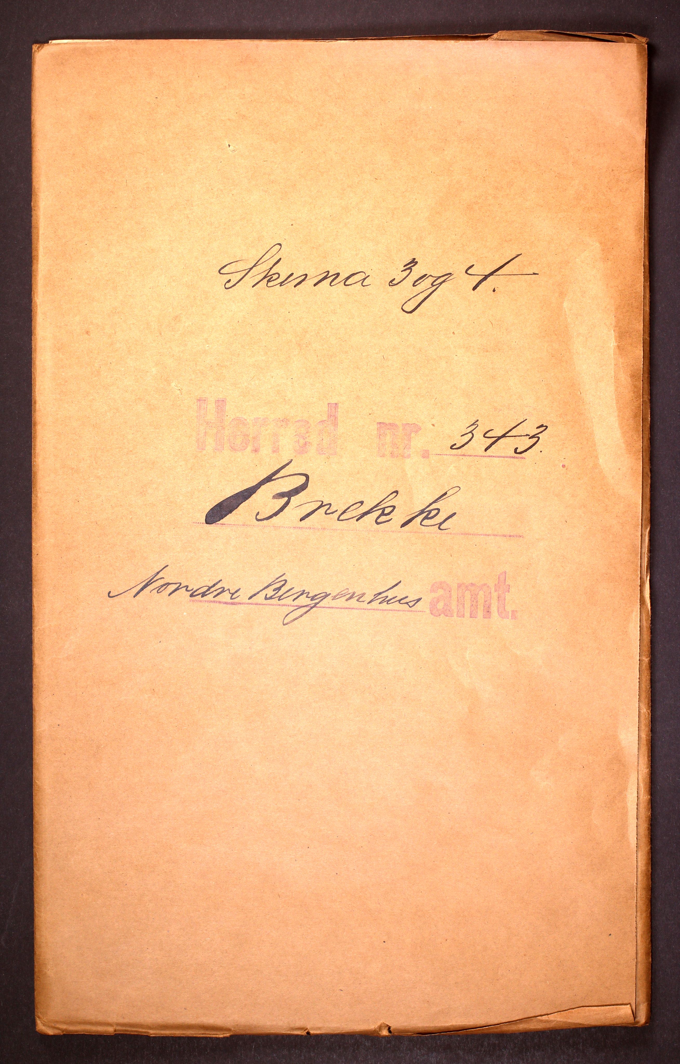 RA, Folketelling 1910 for 1414 Brekke herred, 1910, s. 1
