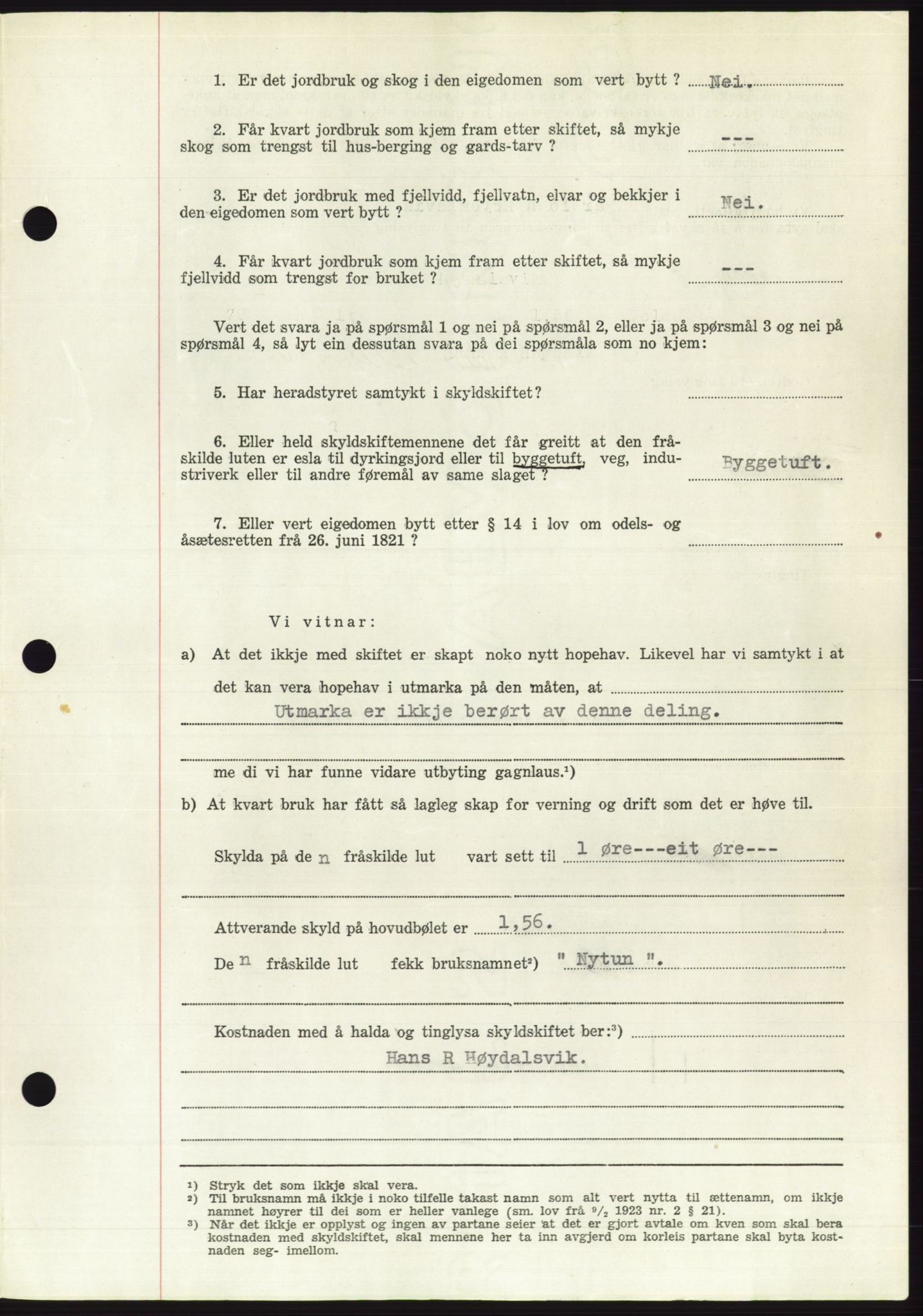 Søre Sunnmøre sorenskriveri, AV/SAT-A-4122/1/2/2C/L0094: Pantebok nr. 20A, 1953-1953, Dagboknr: 570/1953
