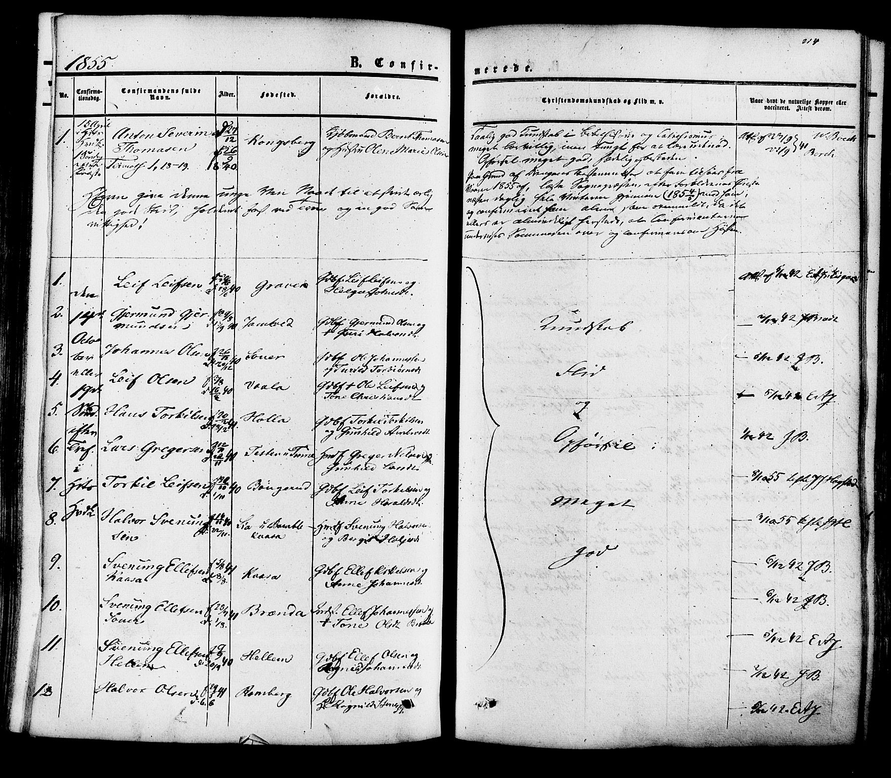Heddal kirkebøker, AV/SAKO-A-268/F/Fa/L0007: Ministerialbok nr. I 7, 1855-1877, s. 214