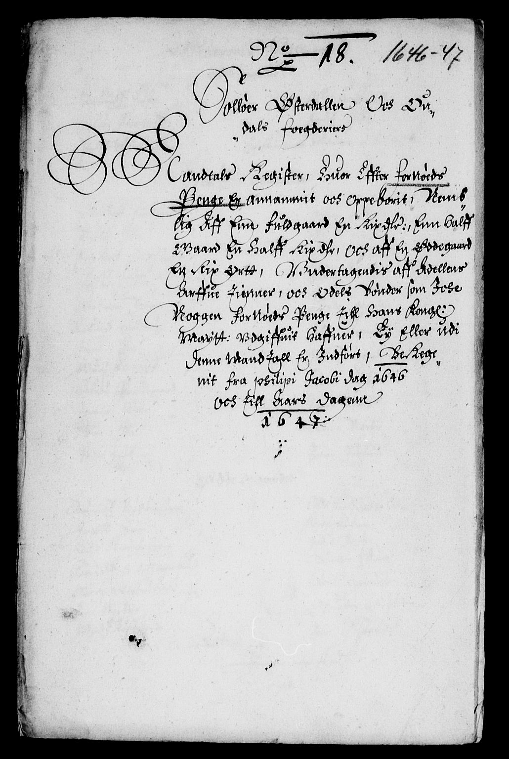 Rentekammeret inntil 1814, Reviderte regnskaper, Lensregnskaper, RA/EA-5023/R/Rb/Rba/L0190: Akershus len, 1645-1647