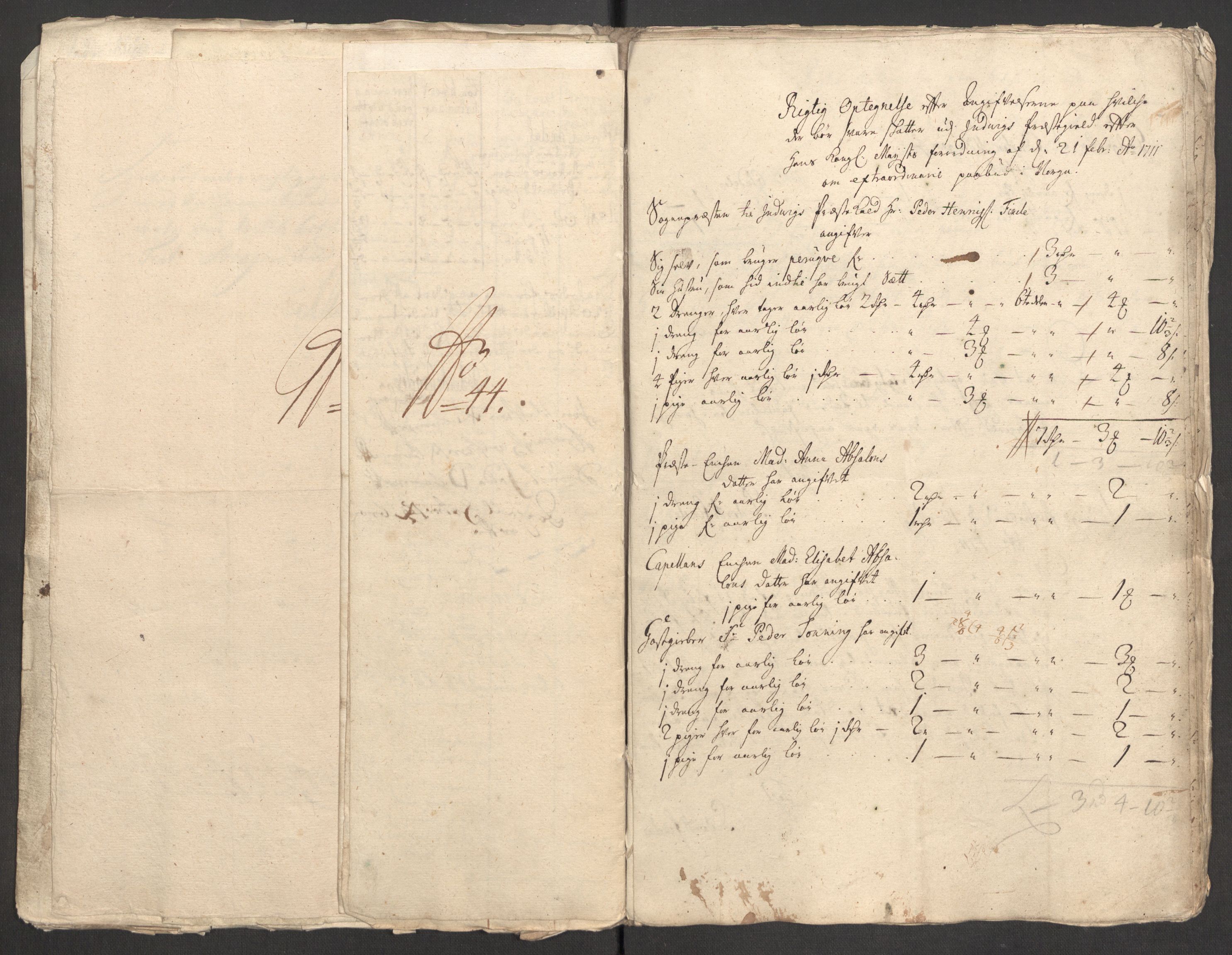 Rentekammeret inntil 1814, Reviderte regnskaper, Fogderegnskap, RA/EA-4092/R53/L3434: Fogderegnskap Sunn- og Nordfjord, 1711, s. 105