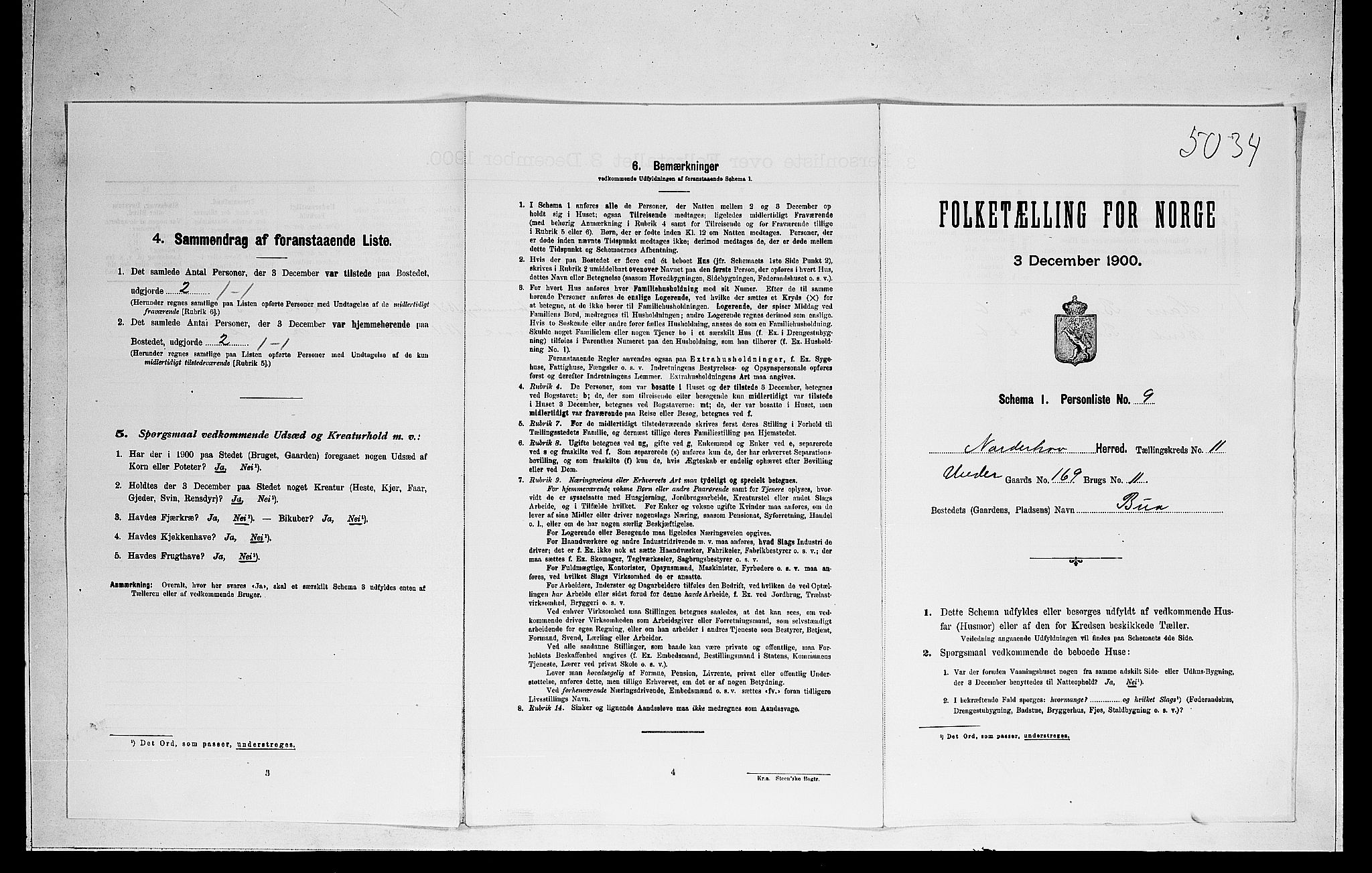 RA, Folketelling 1900 for 0613 Norderhov herred, 1900, s. 2484